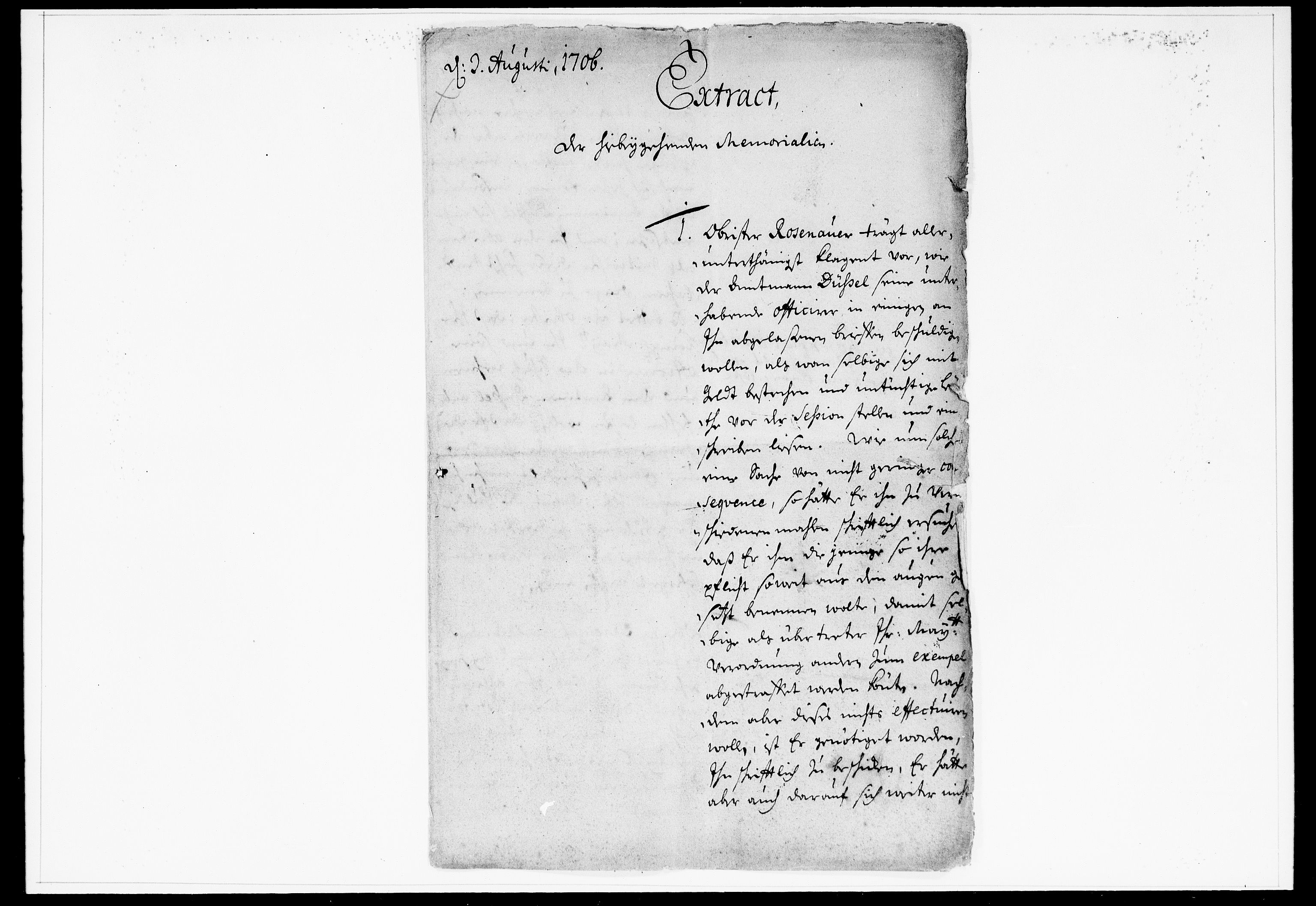 Krigskollegiet, Krigskancelliet, DRA/A-0006/-/0951-0956: Refererede sager, 1706, p. 559