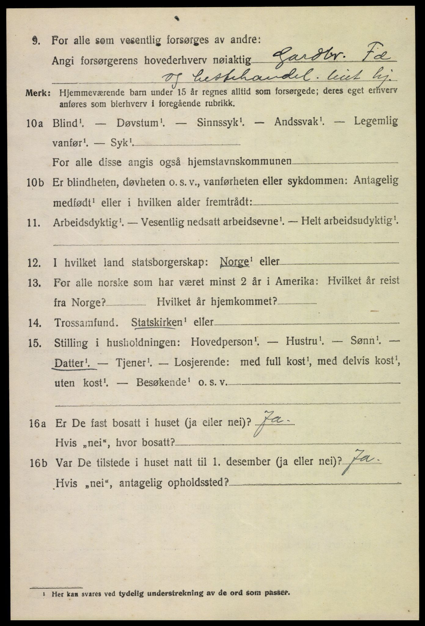 SAH, 1920 census for Nord-Fron, 1920, p. 5979