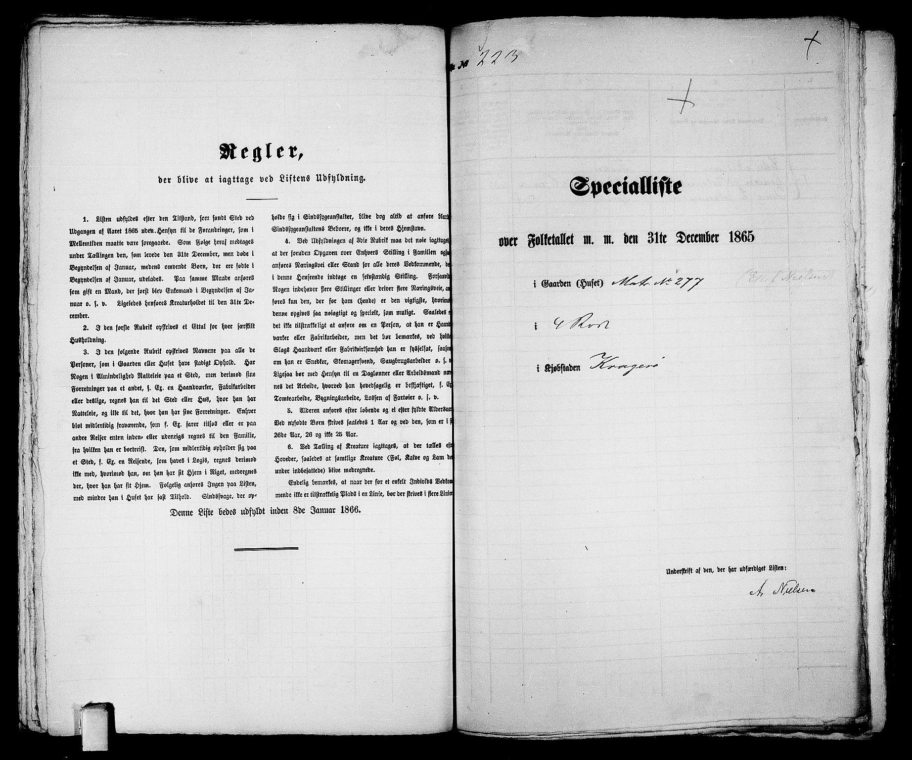 RA, 1865 census for Kragerø/Kragerø, 1865, p. 456