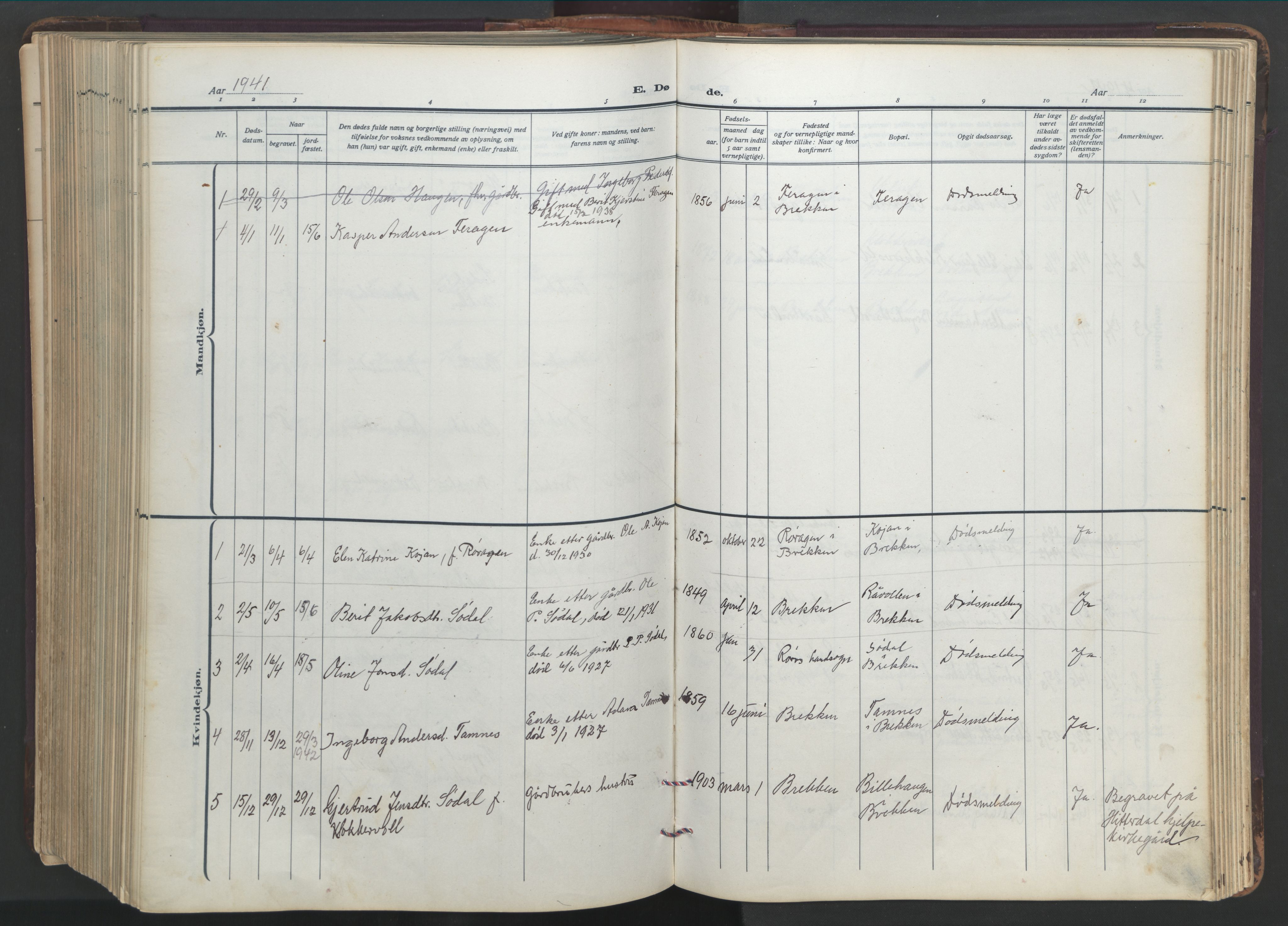Ministerialprotokoller, klokkerbøker og fødselsregistre - Sør-Trøndelag, AV/SAT-A-1456/683/L0951: Parish register (copy) no. 683C03, 1919-1970