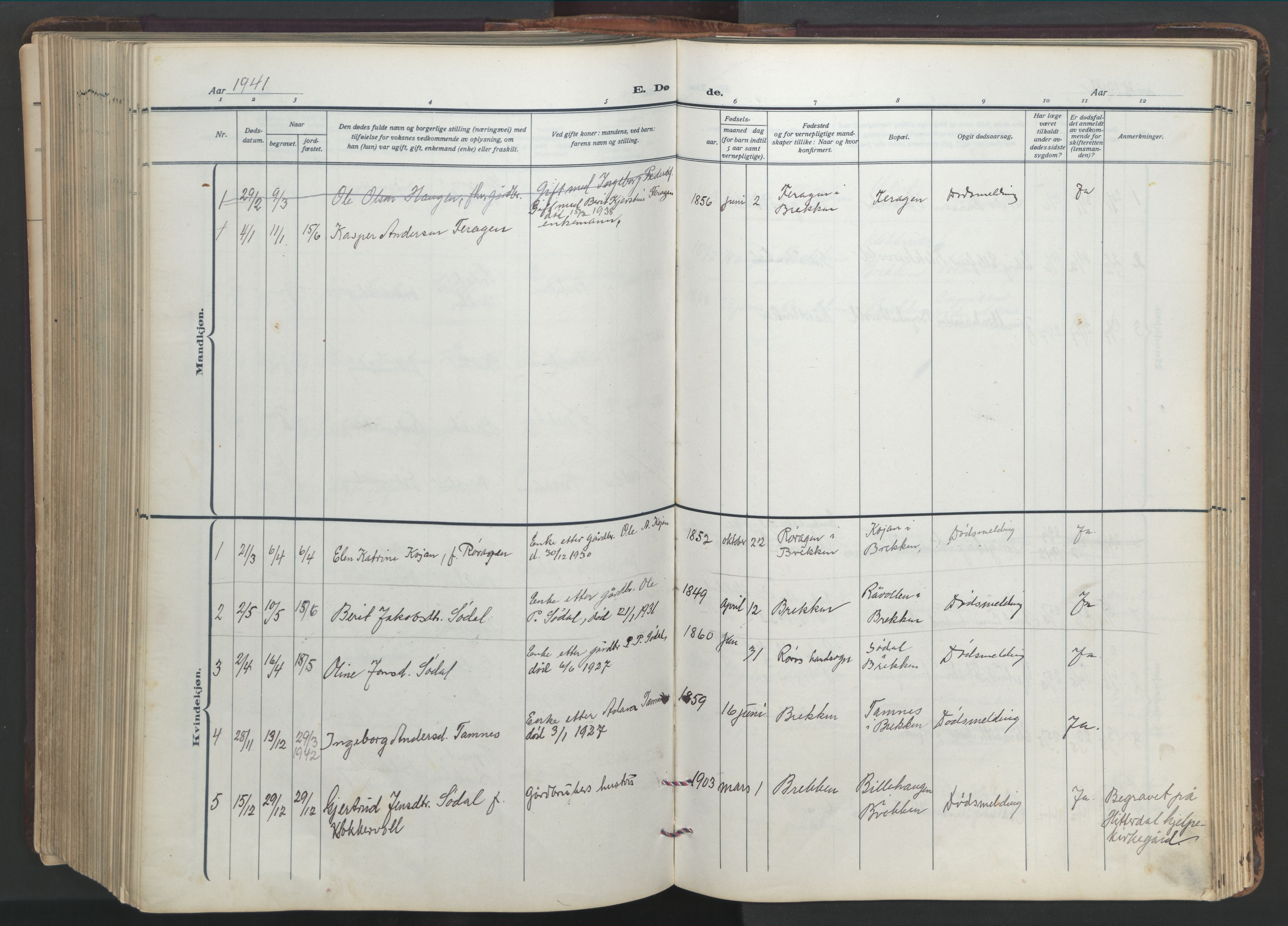 Ministerialprotokoller, klokkerbøker og fødselsregistre - Sør-Trøndelag, SAT/A-1456/683/L0951: Parish register (copy) no. 683C03, 1919-1970