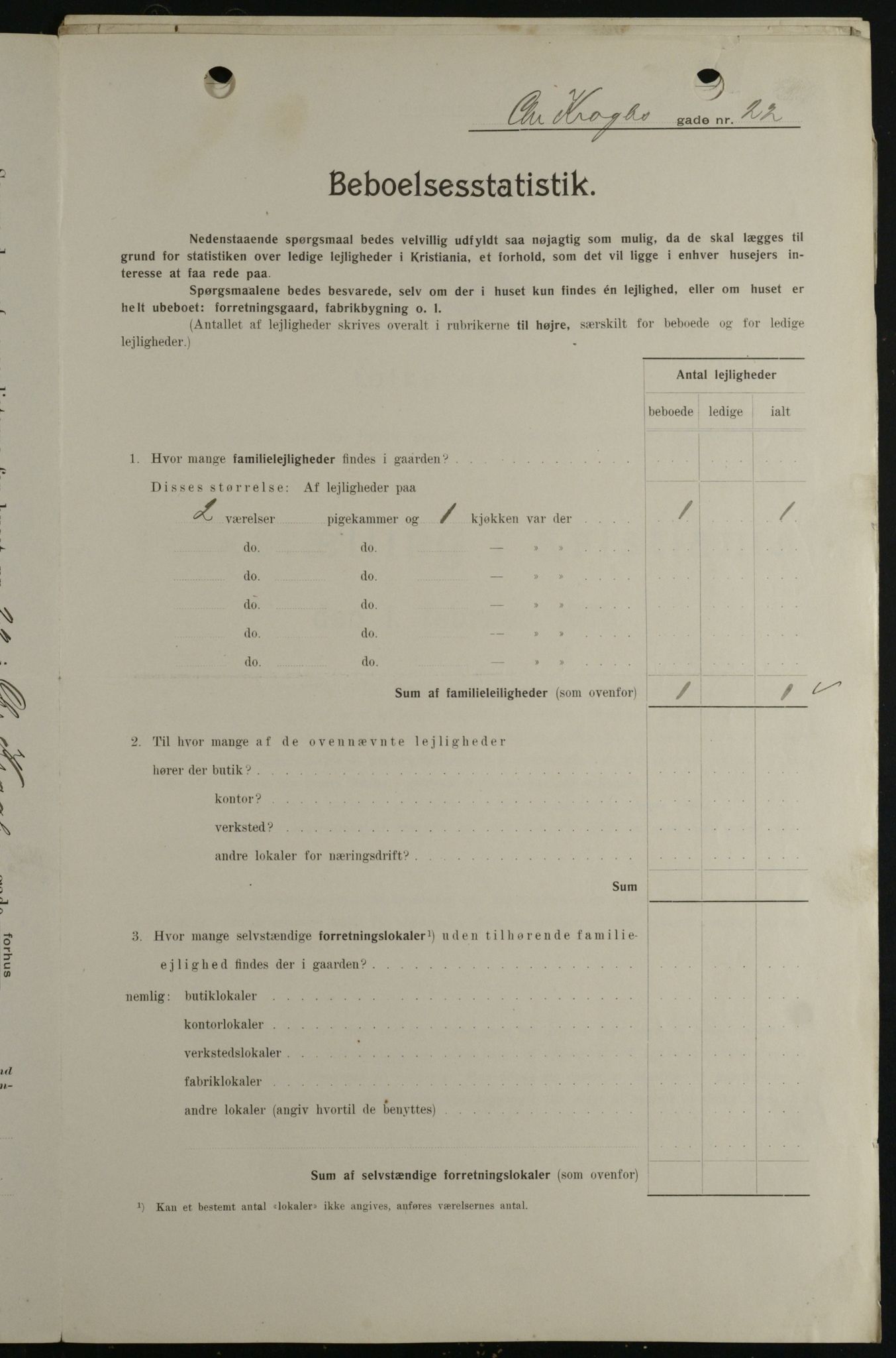 OBA, Municipal Census 1908 for Kristiania, 1908, p. 11120