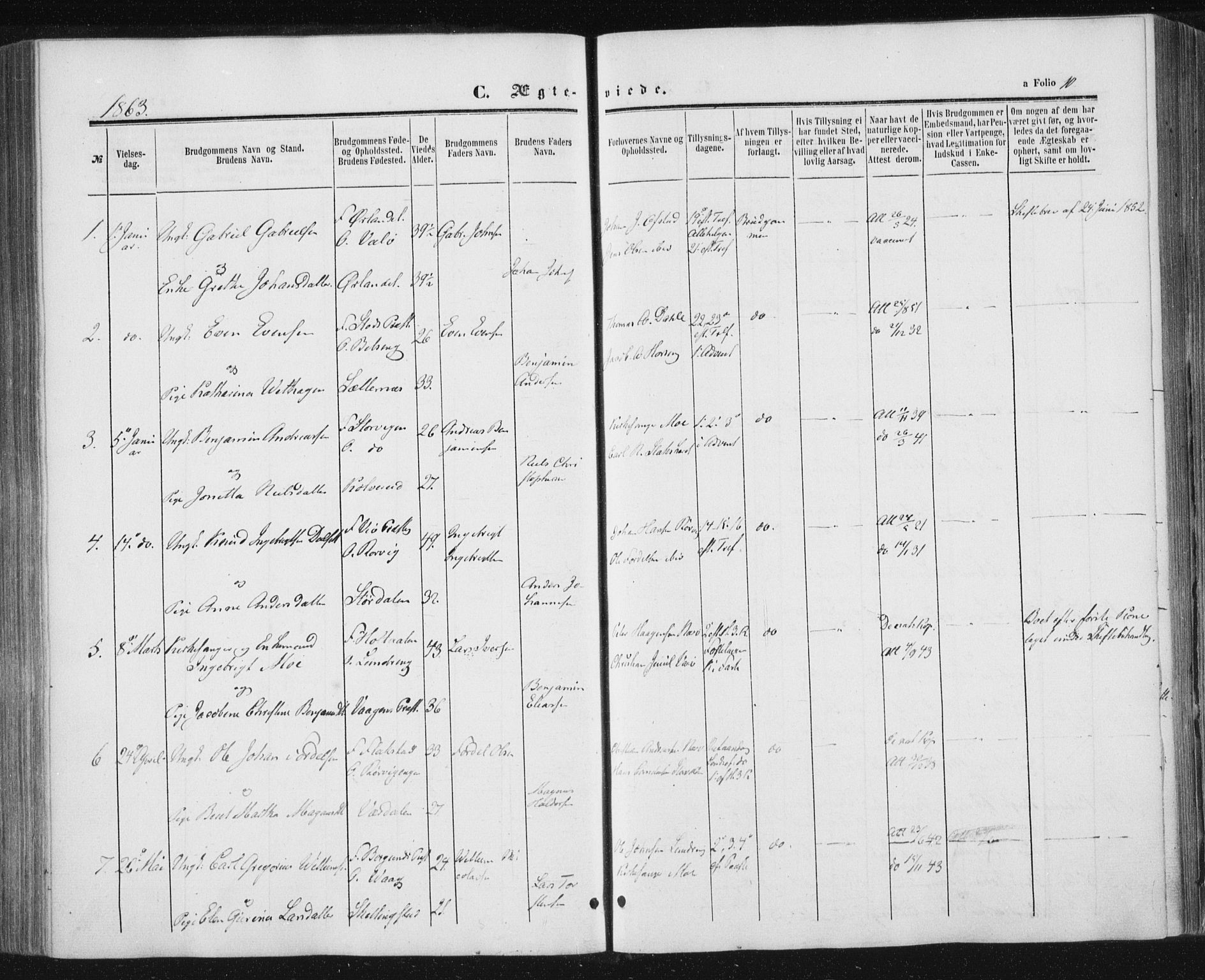 Ministerialprotokoller, klokkerbøker og fødselsregistre - Nord-Trøndelag, SAT/A-1458/784/L0670: Parish register (official) no. 784A05, 1860-1876, p. 10