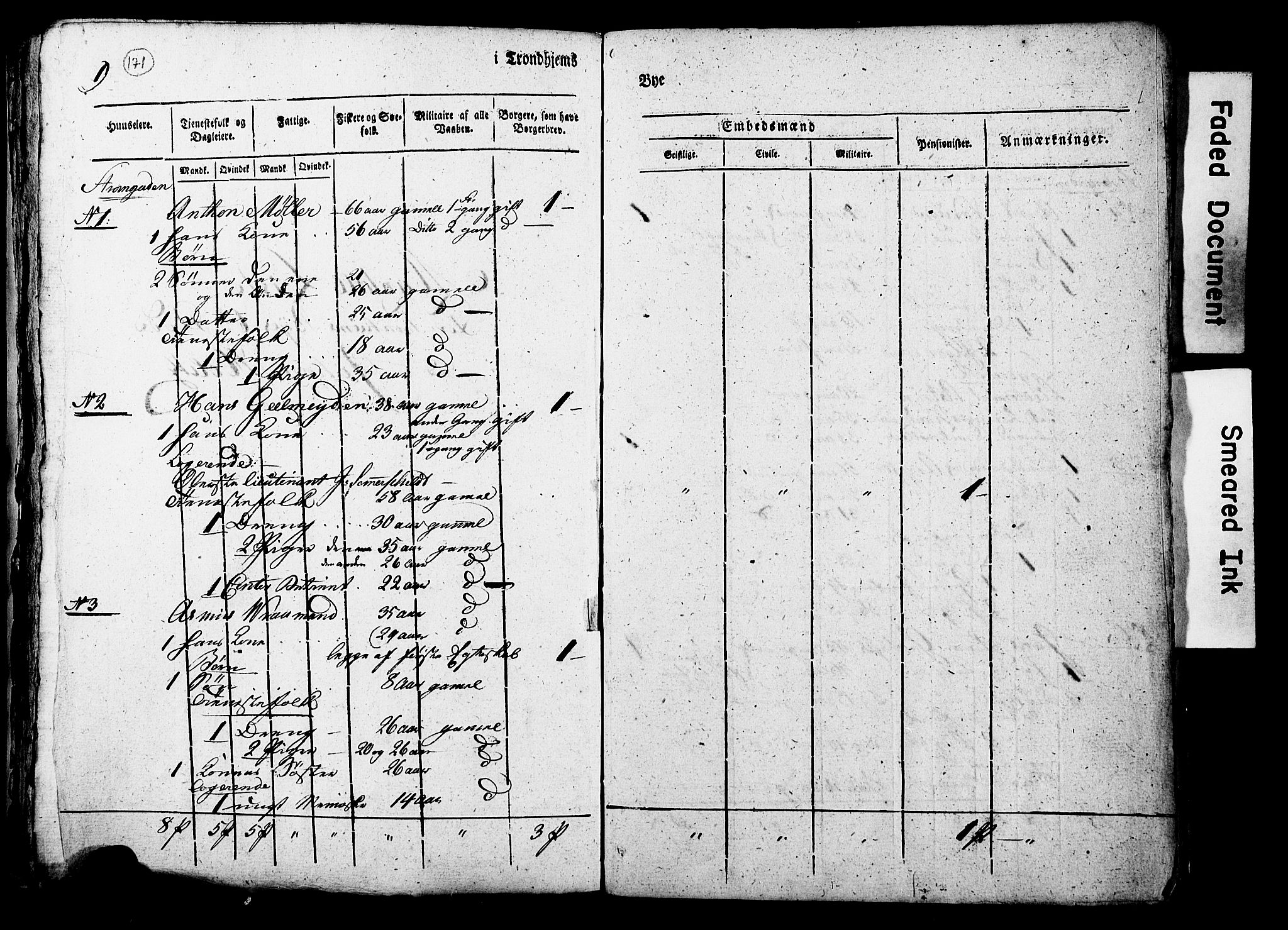 RA, Census 1815 for Trondheim, 1815, p. 169