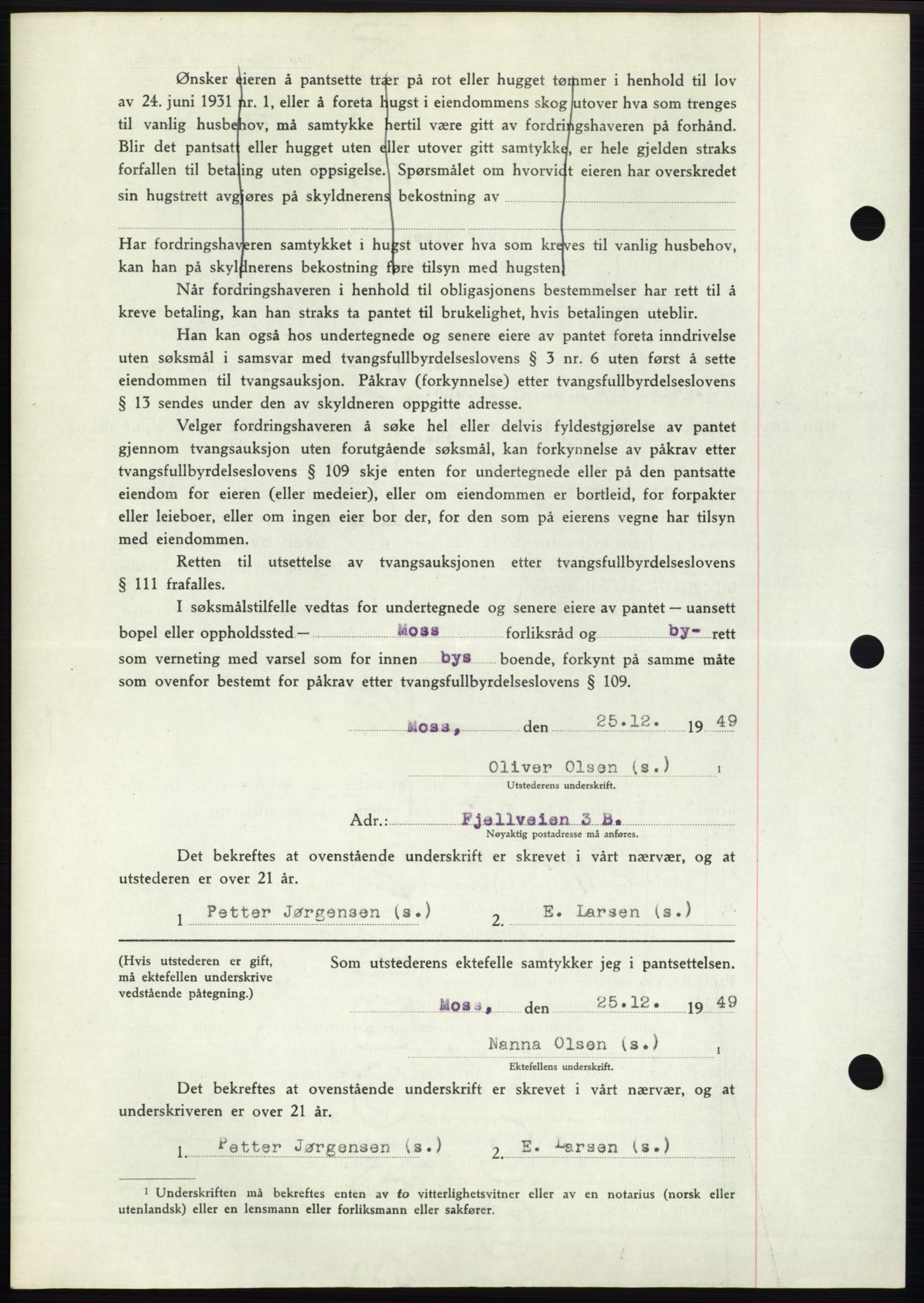 Moss sorenskriveri, SAO/A-10168: Mortgage book no. B23, 1949-1950, Diary no: : 22/1950