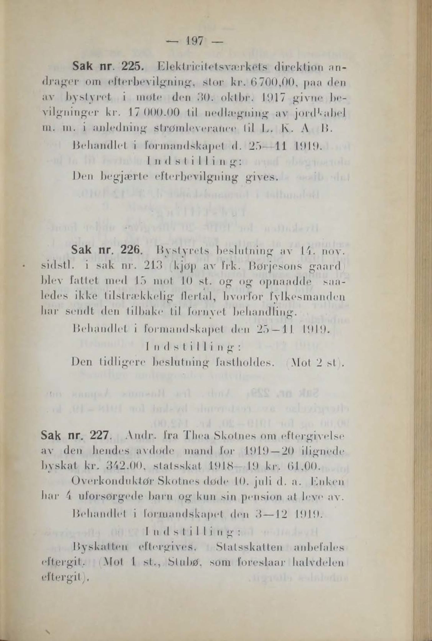 Narvik kommune. Formannskap , AIN/K-18050.150/A/Ab/L0009: Møtebok, 1919