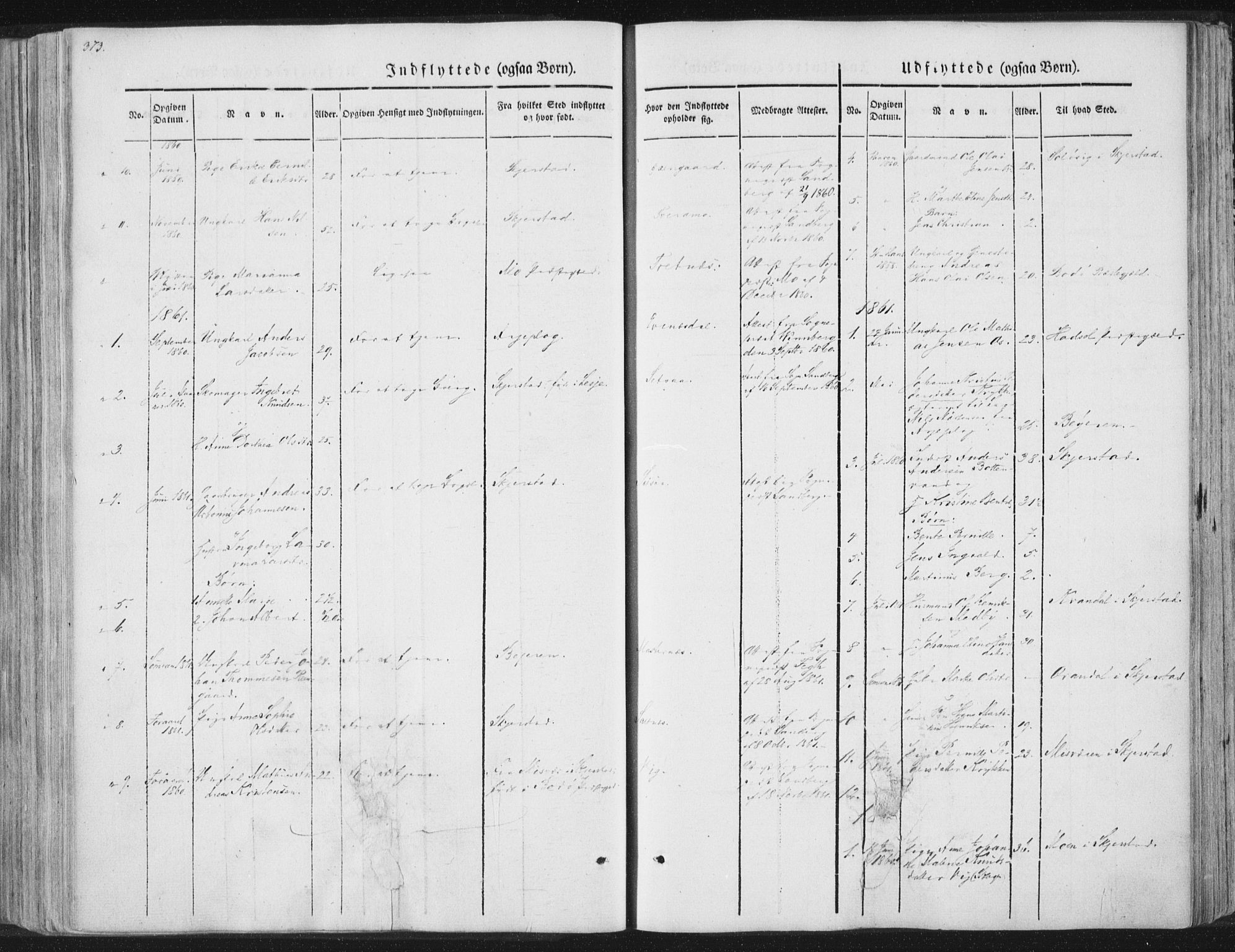 Ministerialprotokoller, klokkerbøker og fødselsregistre - Nordland, AV/SAT-A-1459/847/L0667: Parish register (official) no. 847A07, 1842-1871, p. 373