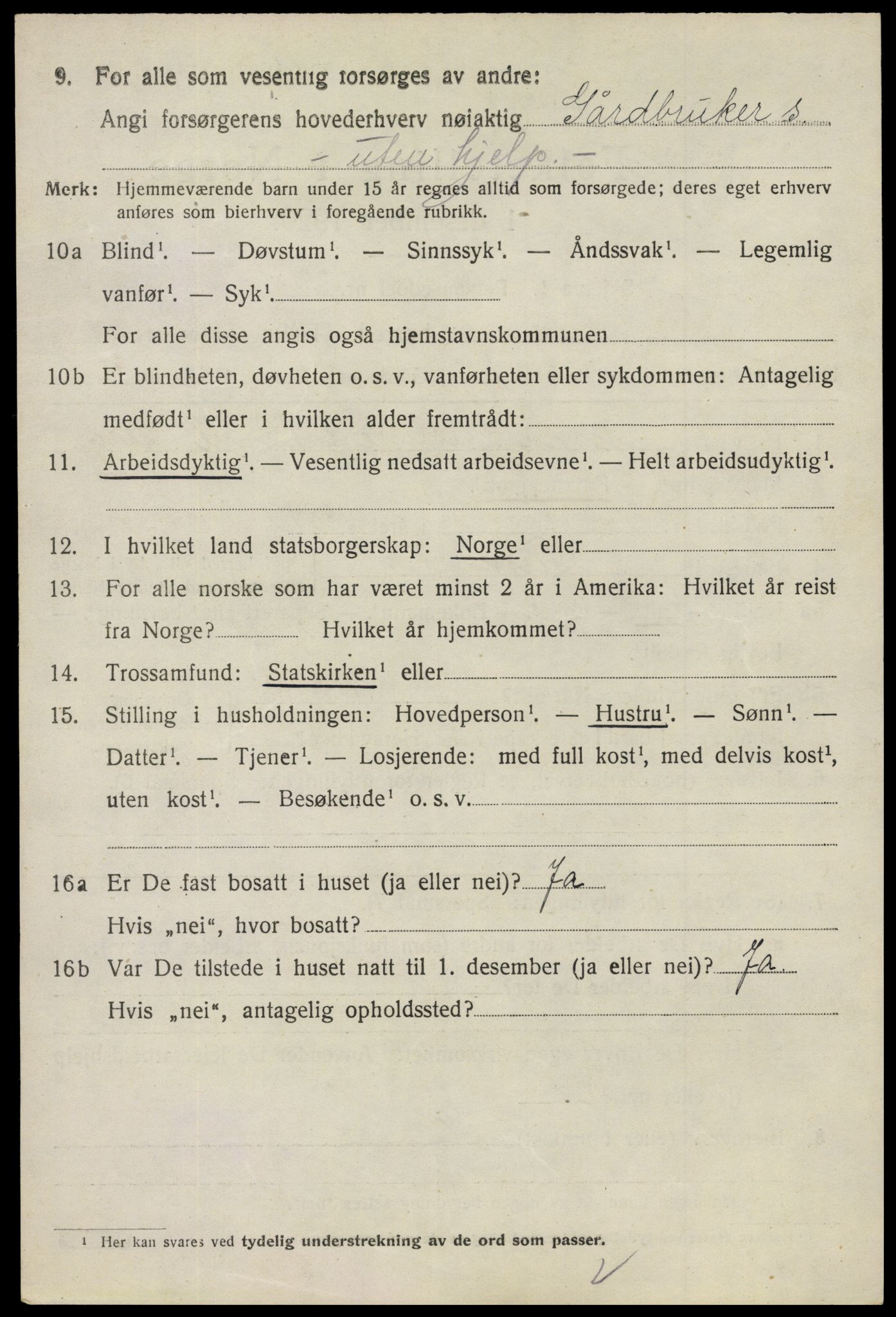 SAO, 1920 census for Tune, 1920, p. 6105