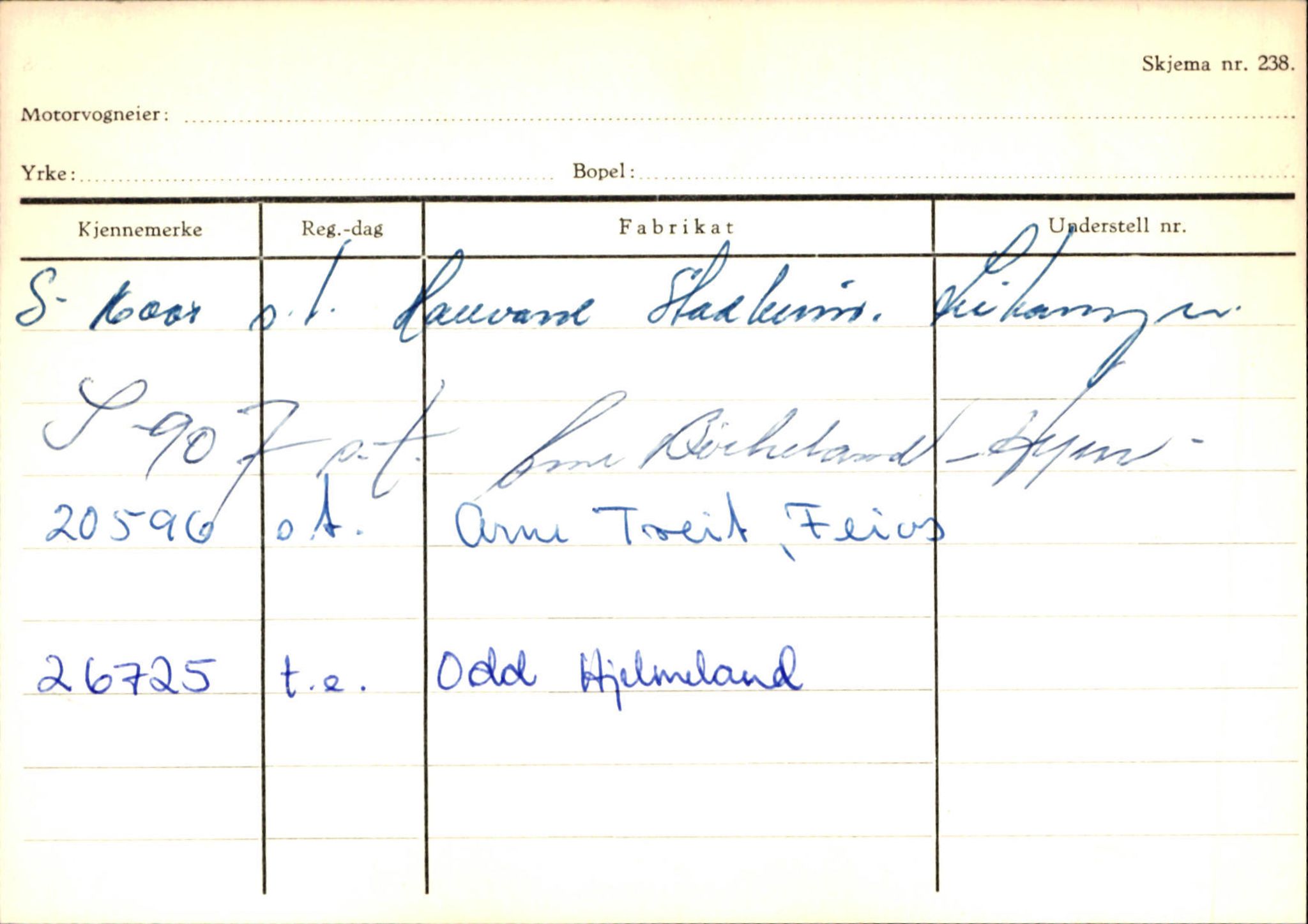 Statens vegvesen, Sogn og Fjordane vegkontor, AV/SAB-A-5301/4/F/L0126: Eigarregister Fjaler M-Å. Leikanger A-Å, 1945-1975, p. 851