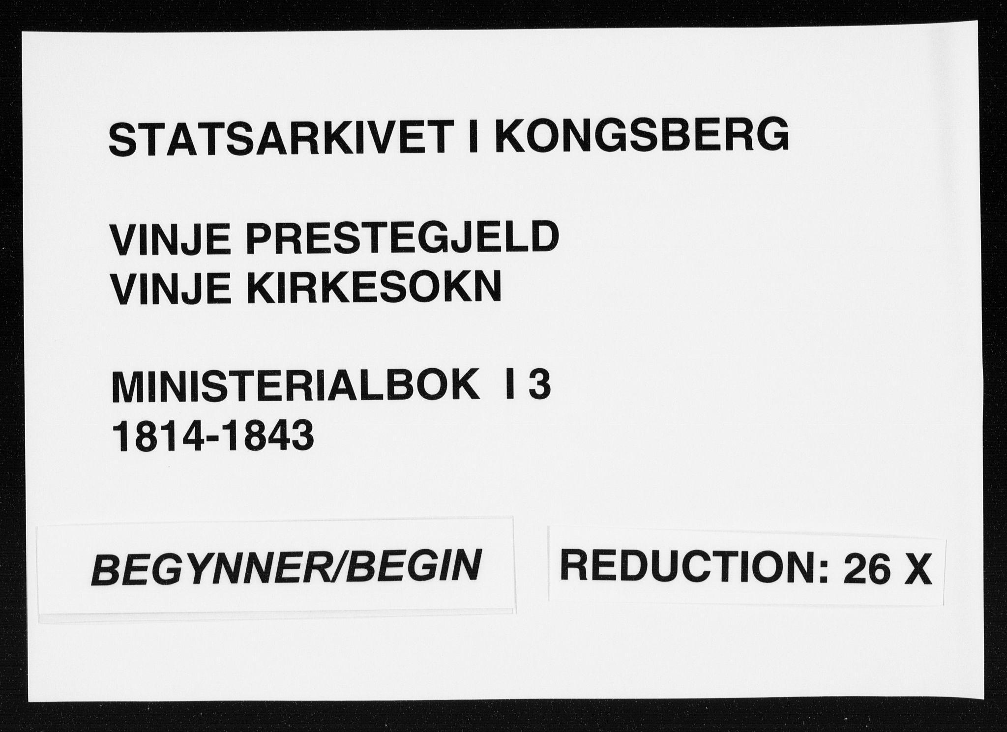 Vinje kirkebøker, AV/SAKO-A-312/F/Fa/L0003: Parish register (official) no. I 3, 1814-1843