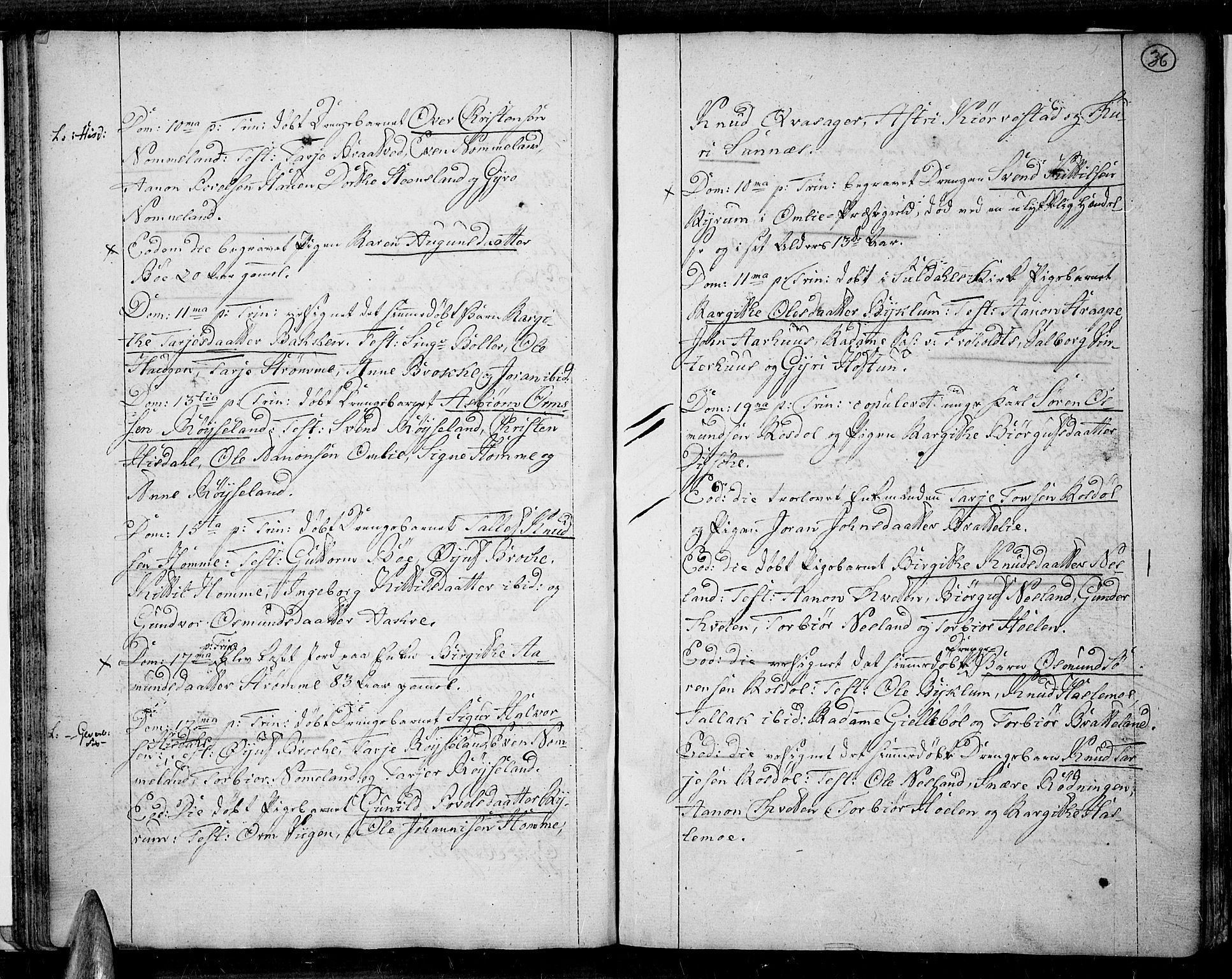 Valle sokneprestkontor, AV/SAK-1111-0044/F/Fa/Fac/L0003: Parish register (official) no. A 3, 1776-1790, p. 36