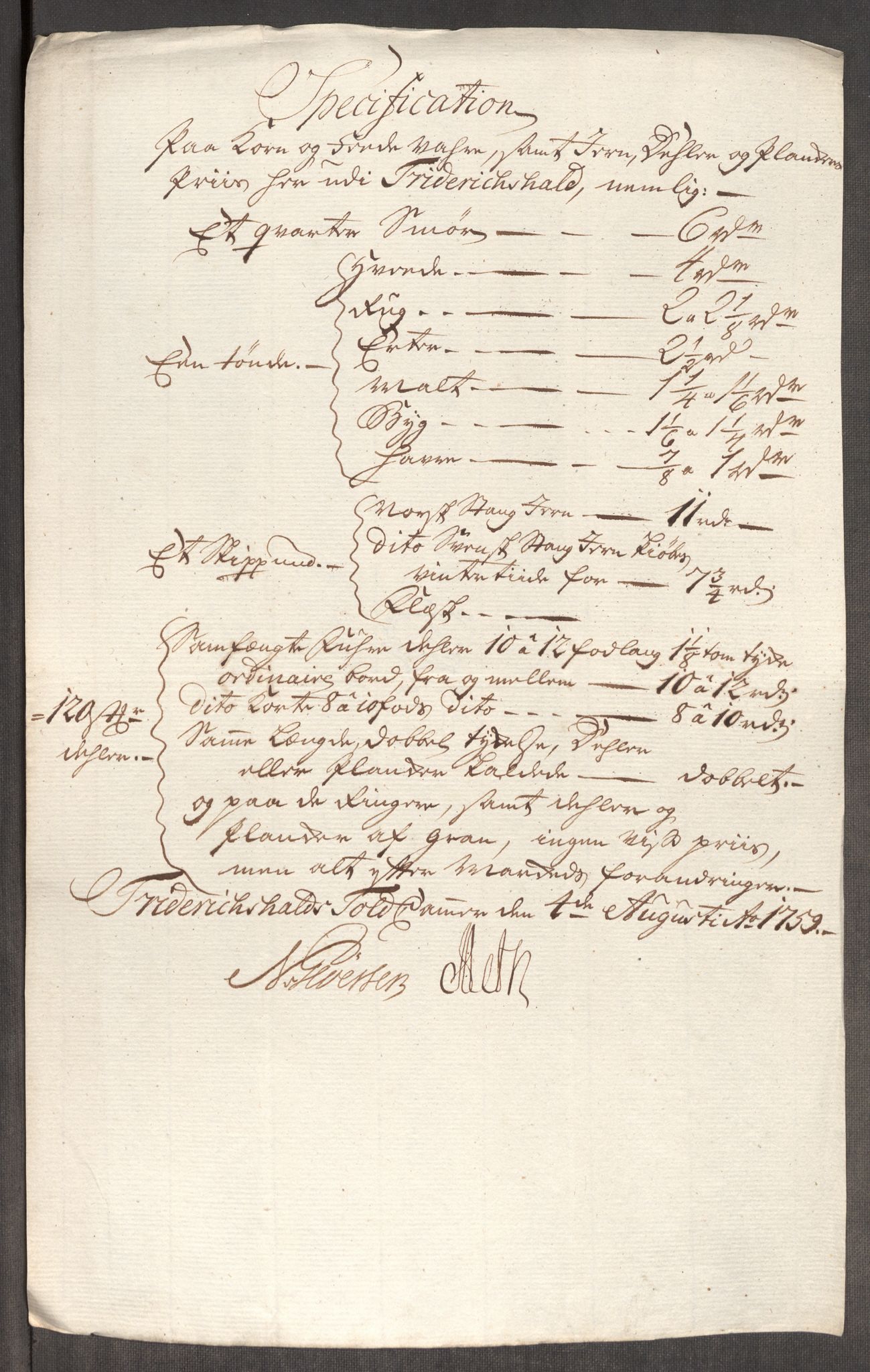 Rentekammeret inntil 1814, Realistisk ordnet avdeling, AV/RA-EA-4070/Oe/L0006: [Ø1]: Priskuranter, 1758-1760, p. 341