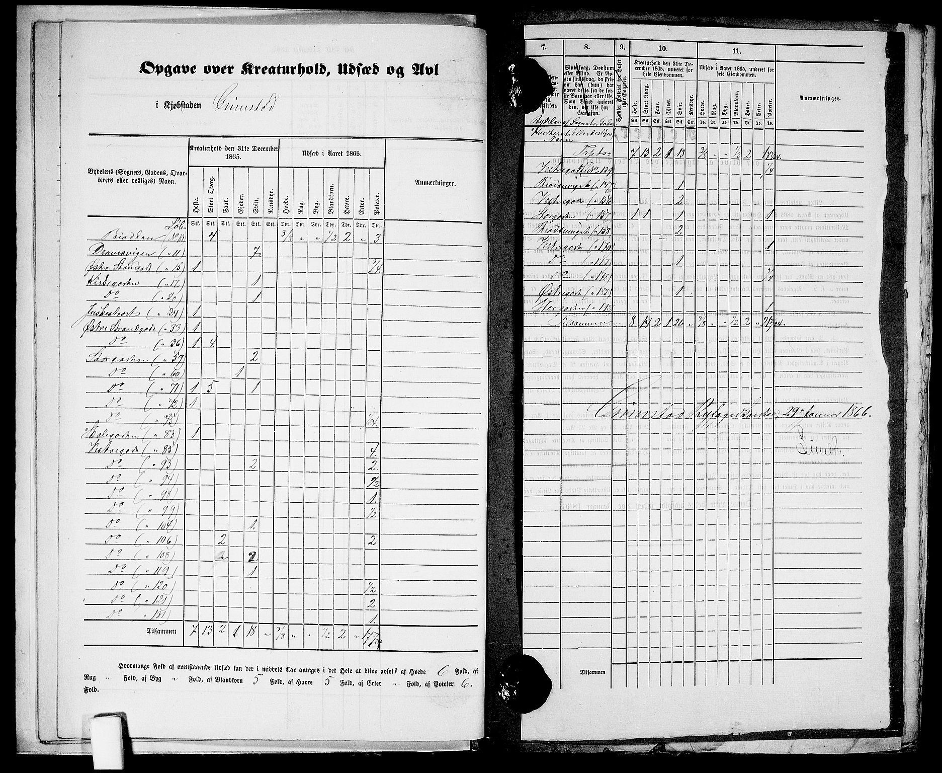 RA, 1865 census for Fjære/Grimstad, 1865, p. 7