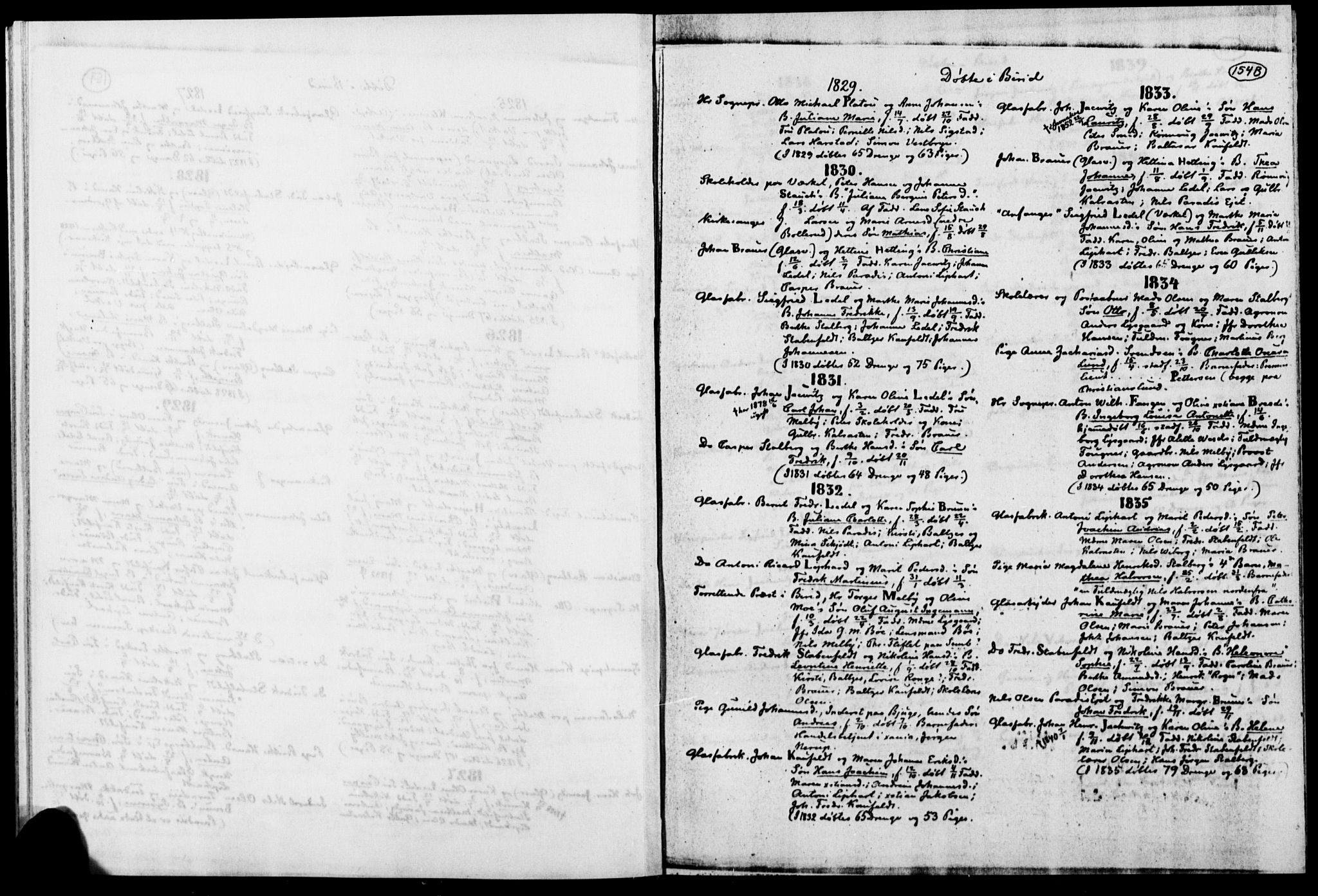 Lassens samlinger, RA/PA-0051/F/Fc: Parish register (official) no. L0081, 1730-1879, p. 154b