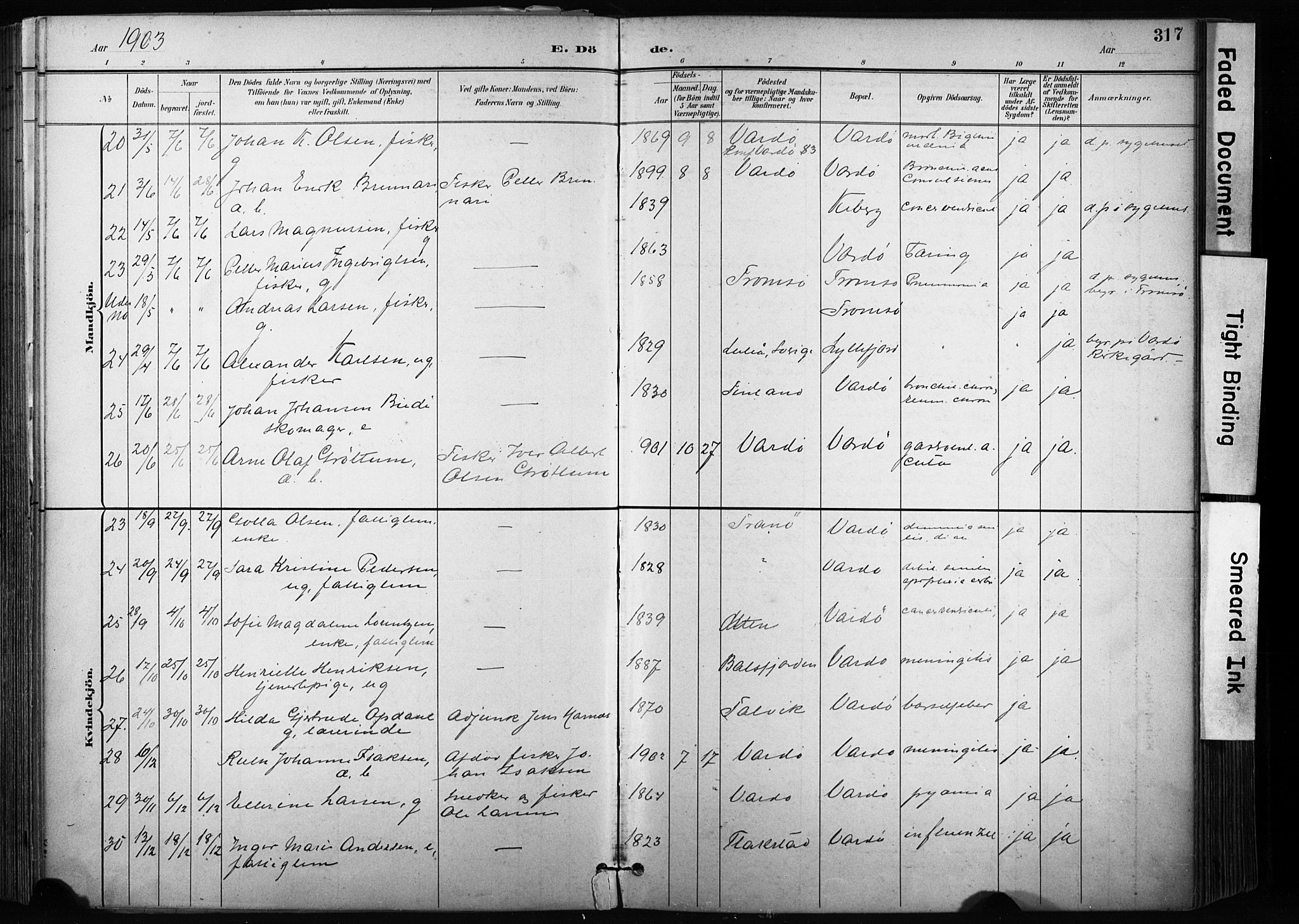 Vardø sokneprestkontor, SATØ/S-1332/H/Ha/L0010kirke: Parish register (official) no. 10, 1895-1907, p. 317