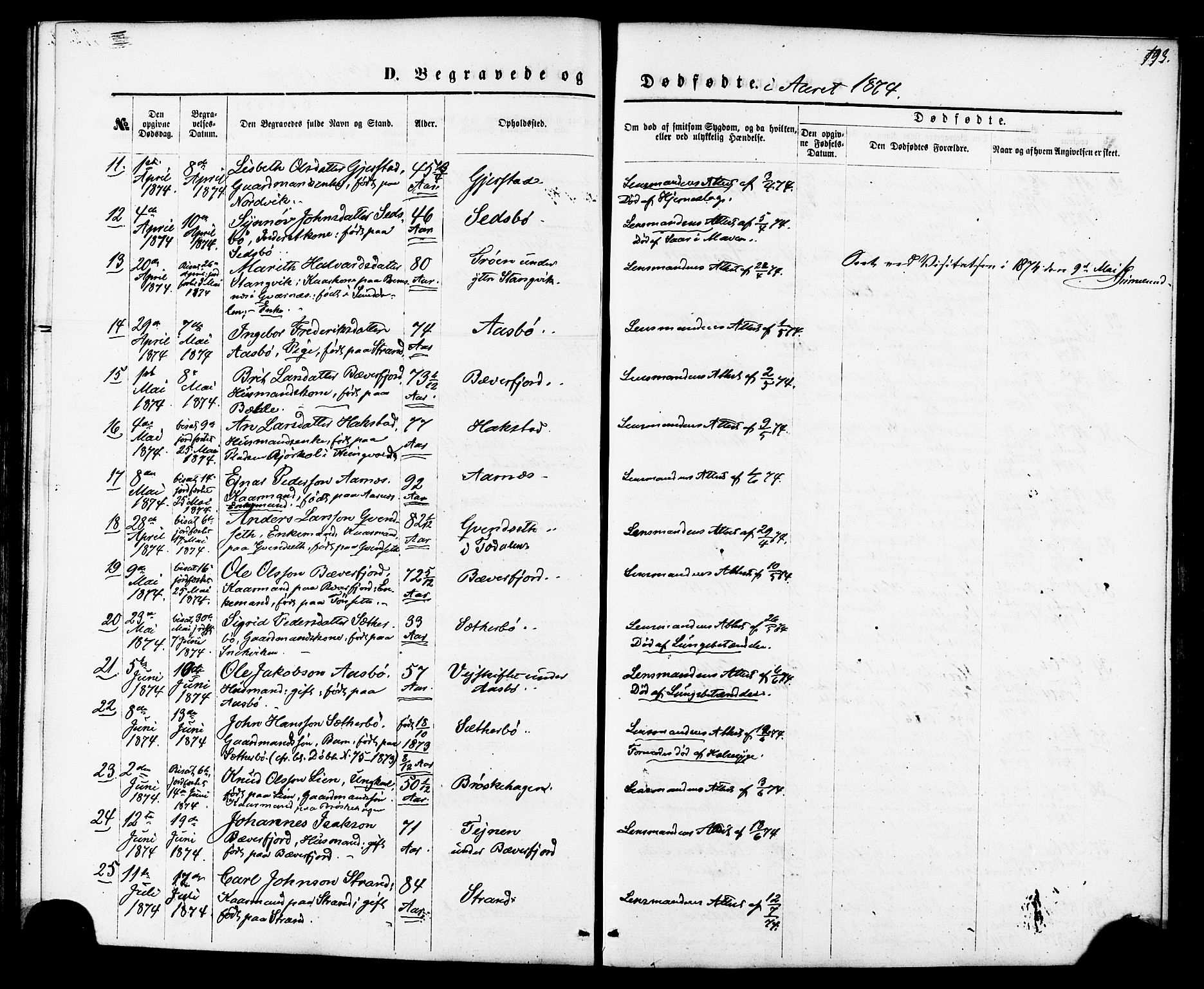 Ministerialprotokoller, klokkerbøker og fødselsregistre - Møre og Romsdal, AV/SAT-A-1454/592/L1027: Parish register (official) no. 592A05, 1865-1878, p. 193