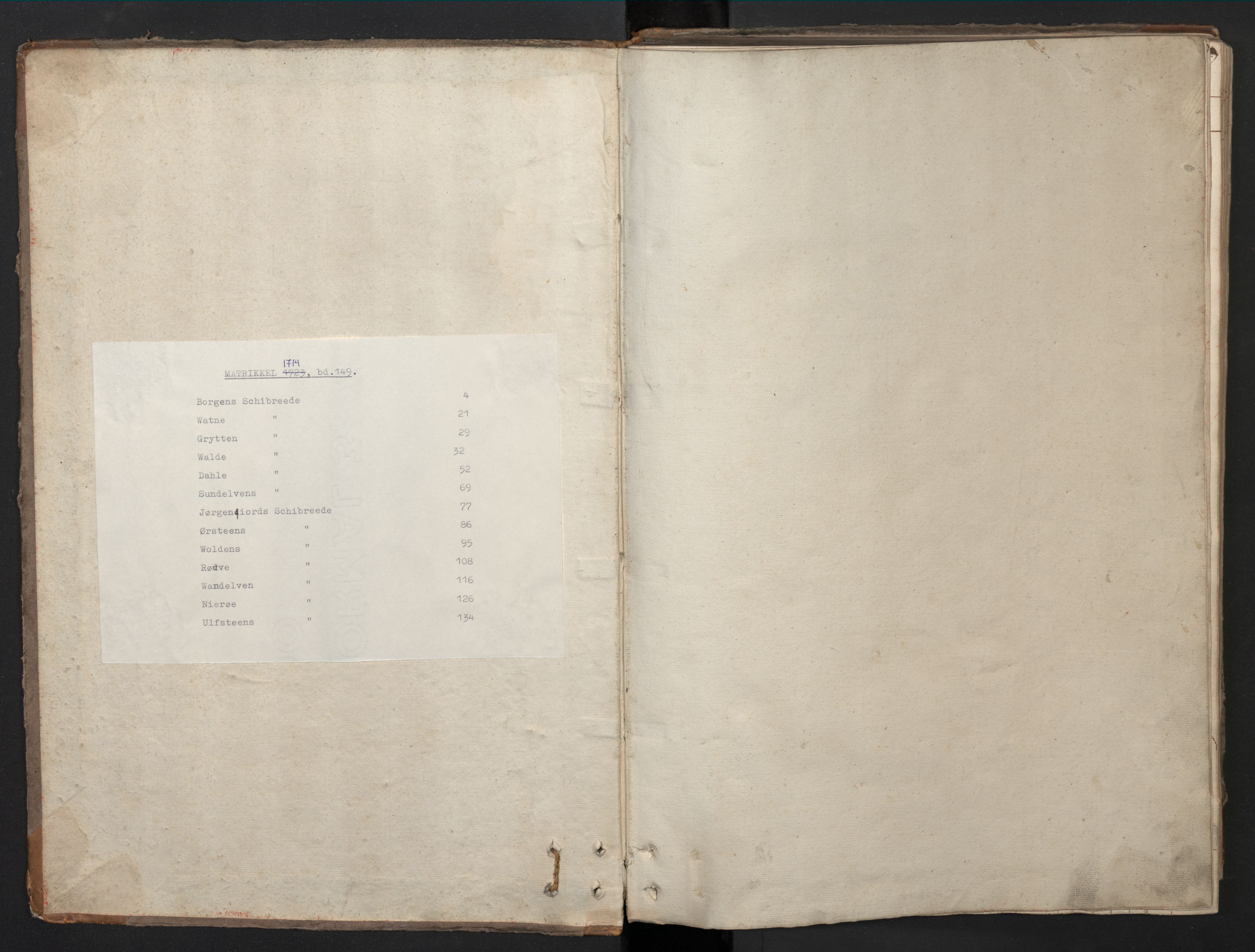 Rentekammeret inntil 1814, Realistisk ordnet avdeling, RA/EA-4070/N/Nb/Nbf/L0149: Sunnmøre, prøvematrikkel, 1714, p. 2