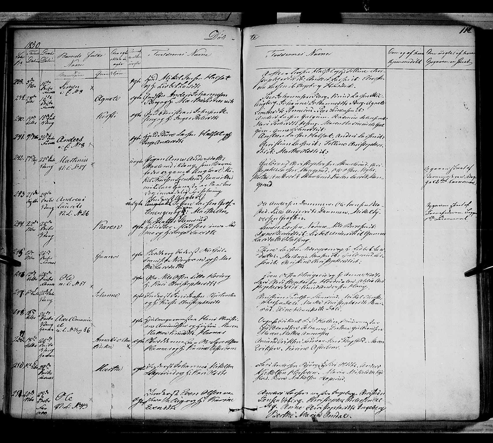 Vang prestekontor, Hedmark, SAH/PREST-008/H/Ha/Haa/L0010: Parish register (official) no. 10, 1841-1855, p. 118