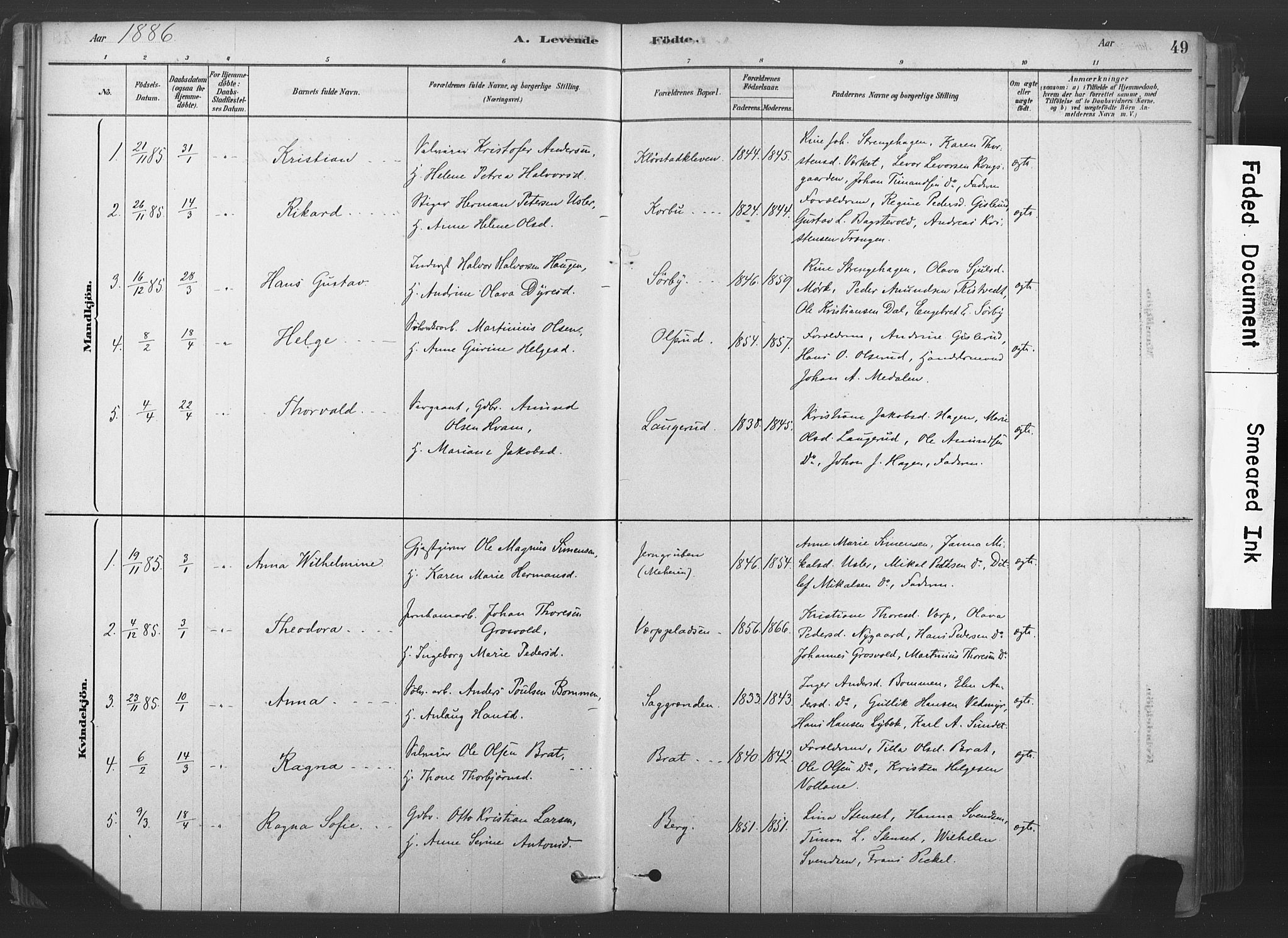 Sandsvær kirkebøker, SAKO/A-244/F/Fd/L0001: Parish register (official) no. IV 1, 1878-1906, p. 49