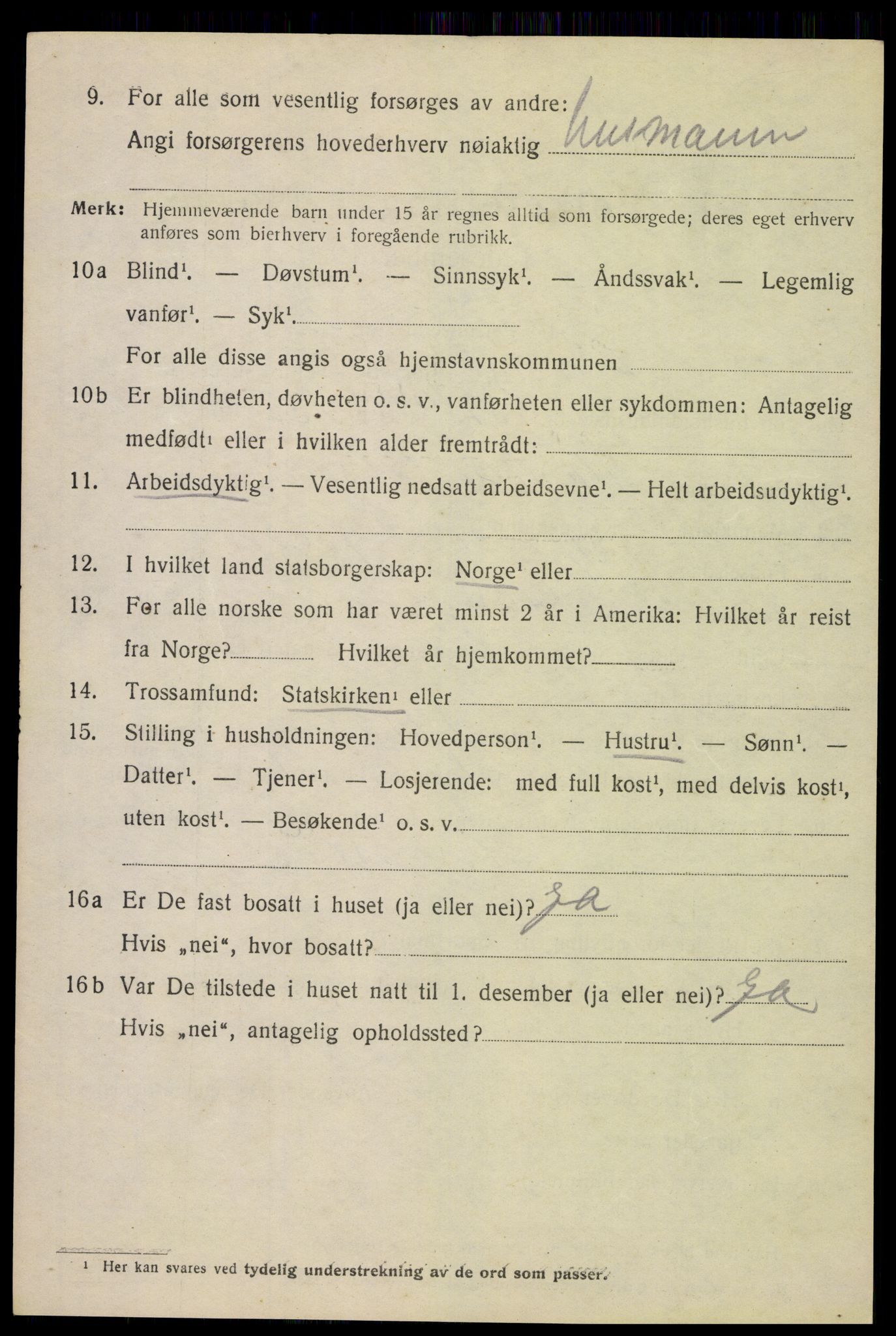 SAH, 1920 census for Stange, 1920, p. 14574