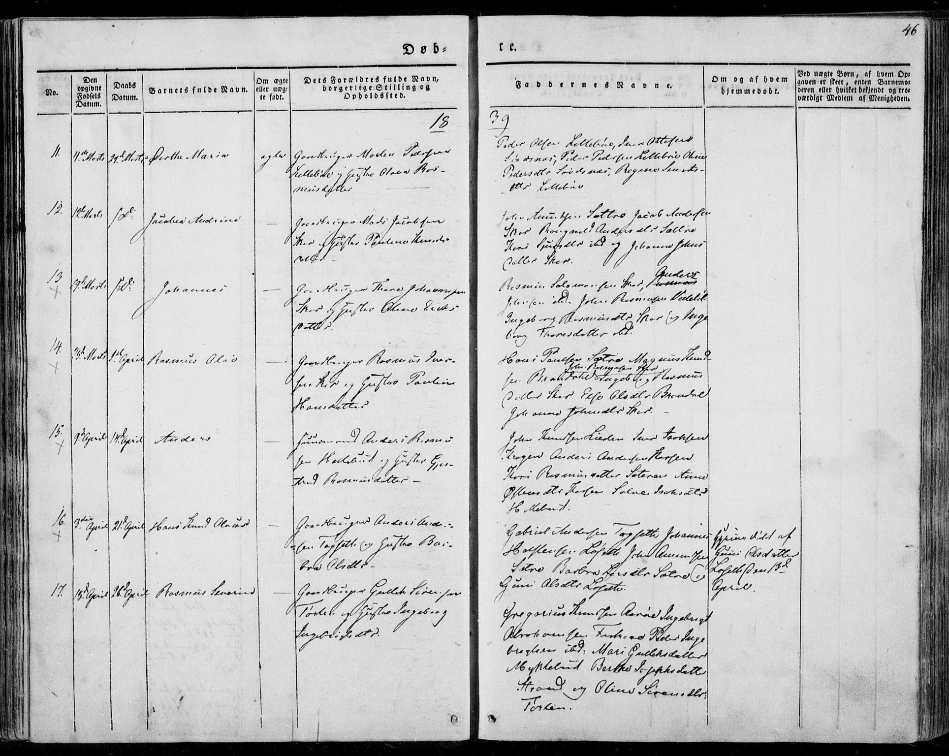 Ministerialprotokoller, klokkerbøker og fødselsregistre - Møre og Romsdal, AV/SAT-A-1454/501/L0005: Parish register (official) no. 501A05, 1831-1844, p. 46