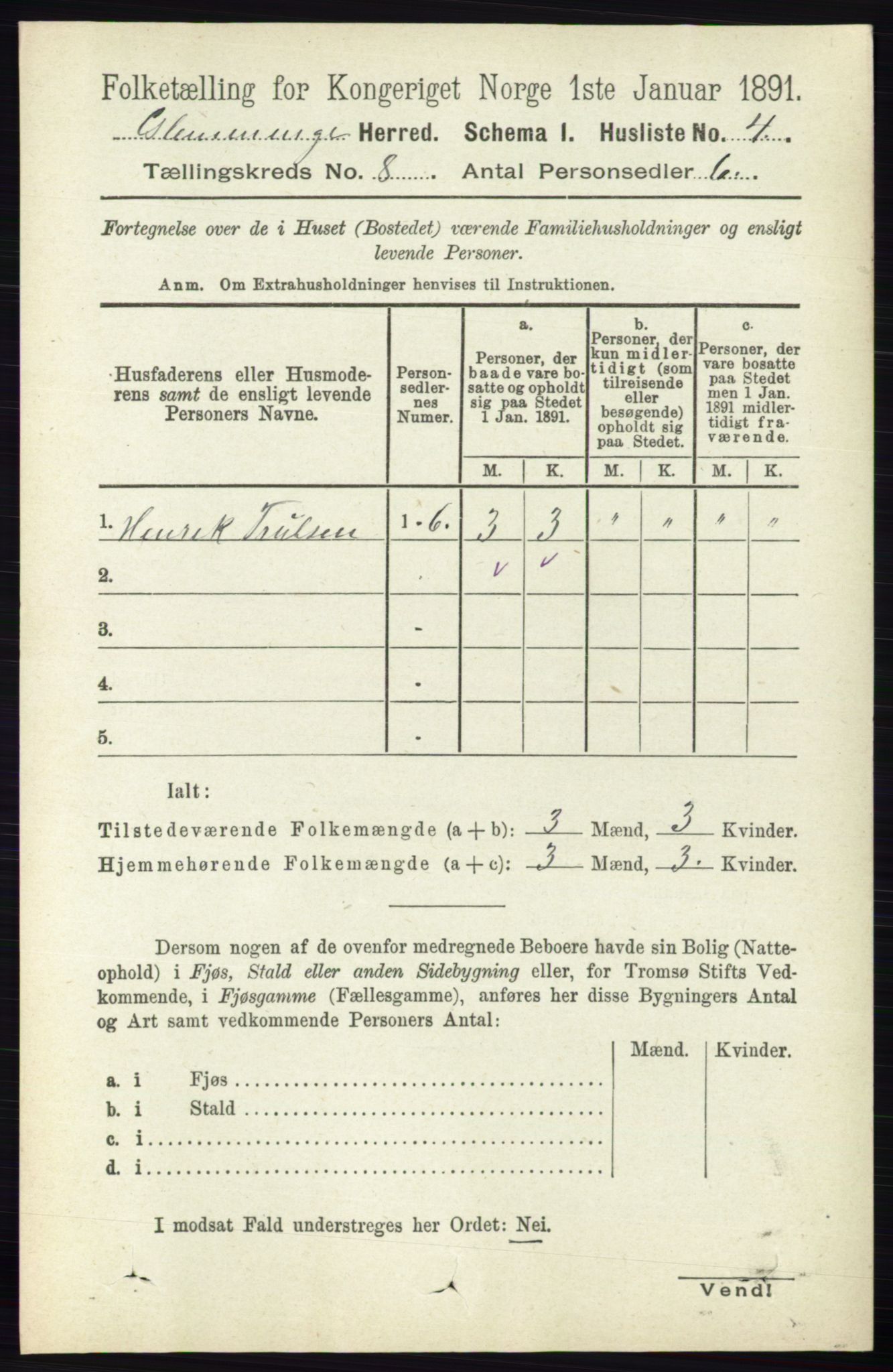 RA, 1891 census for 0132 Glemmen, 1891, p. 9267