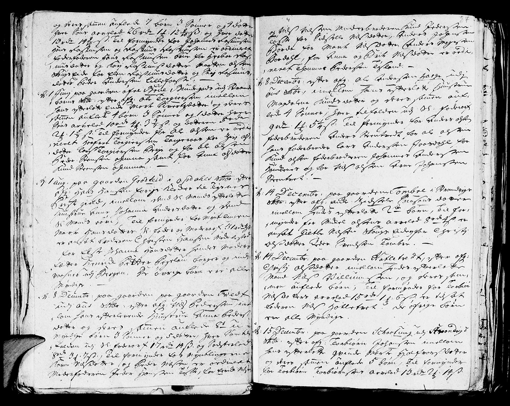 Stiftamtmannen i Bergen, AV/SAB-A-100006/F/Fd/Fdd/0001 / Lnr. 1970 - Sunnhordland, 1731-1745, p. 33b-34a