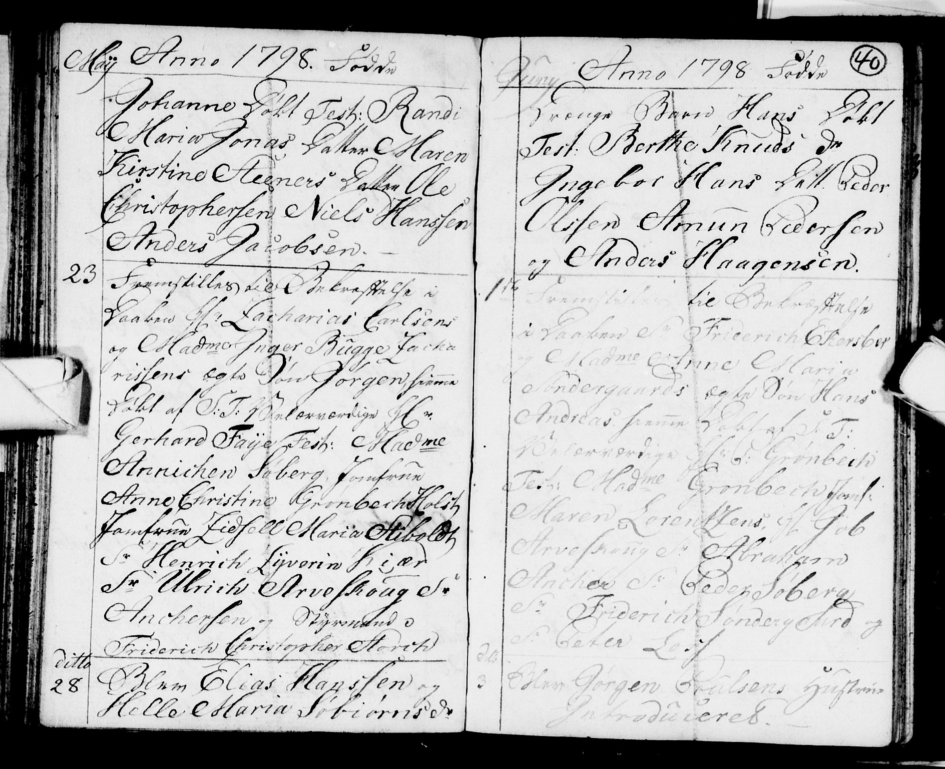 Strømsø kirkebøker, AV/SAKO-A-246/F/Fb/L0003: Parish register (official) no. II 3, 1793-1799, p. 40