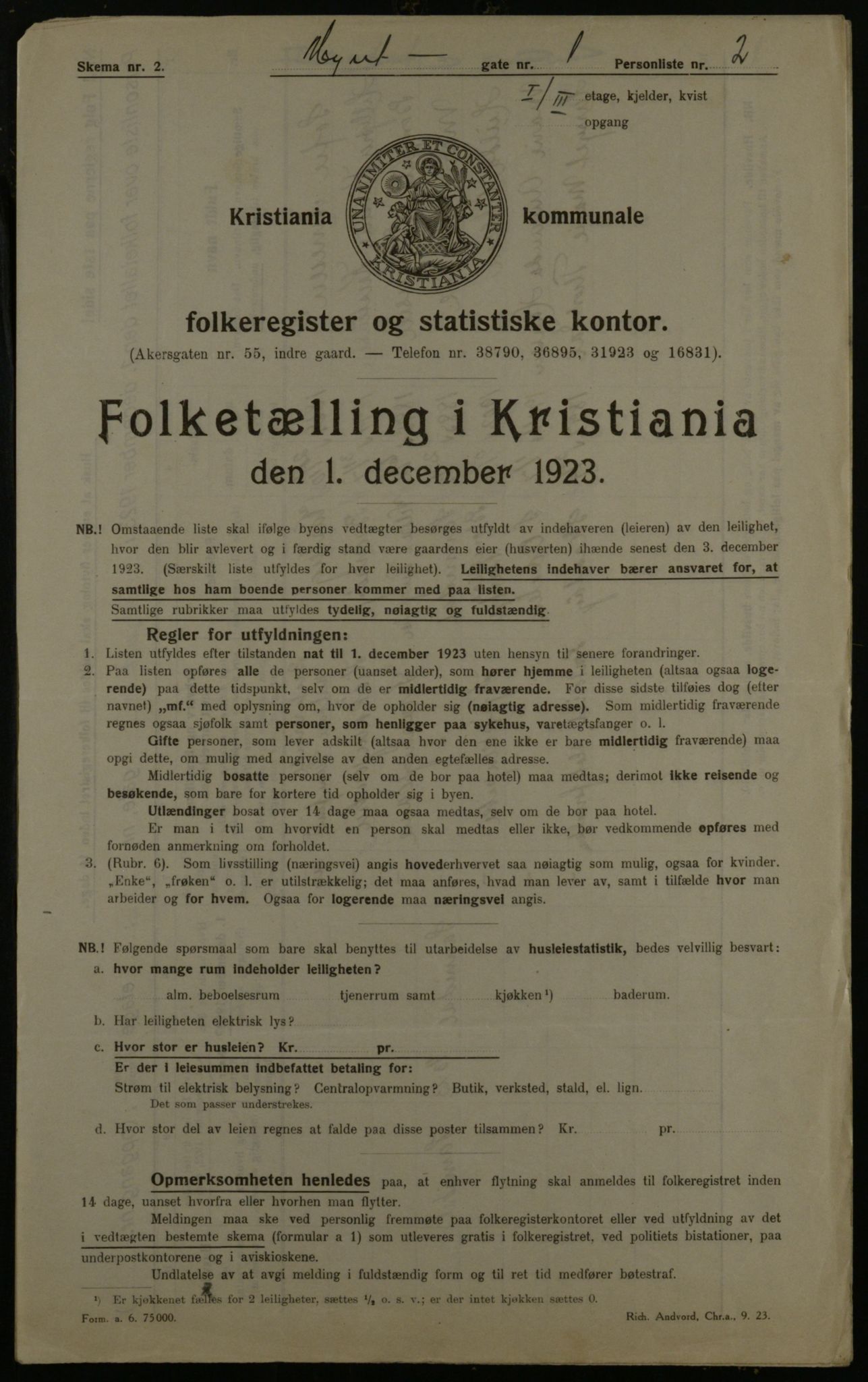 OBA, Municipal Census 1923 for Kristiania, 1923, p. 75280