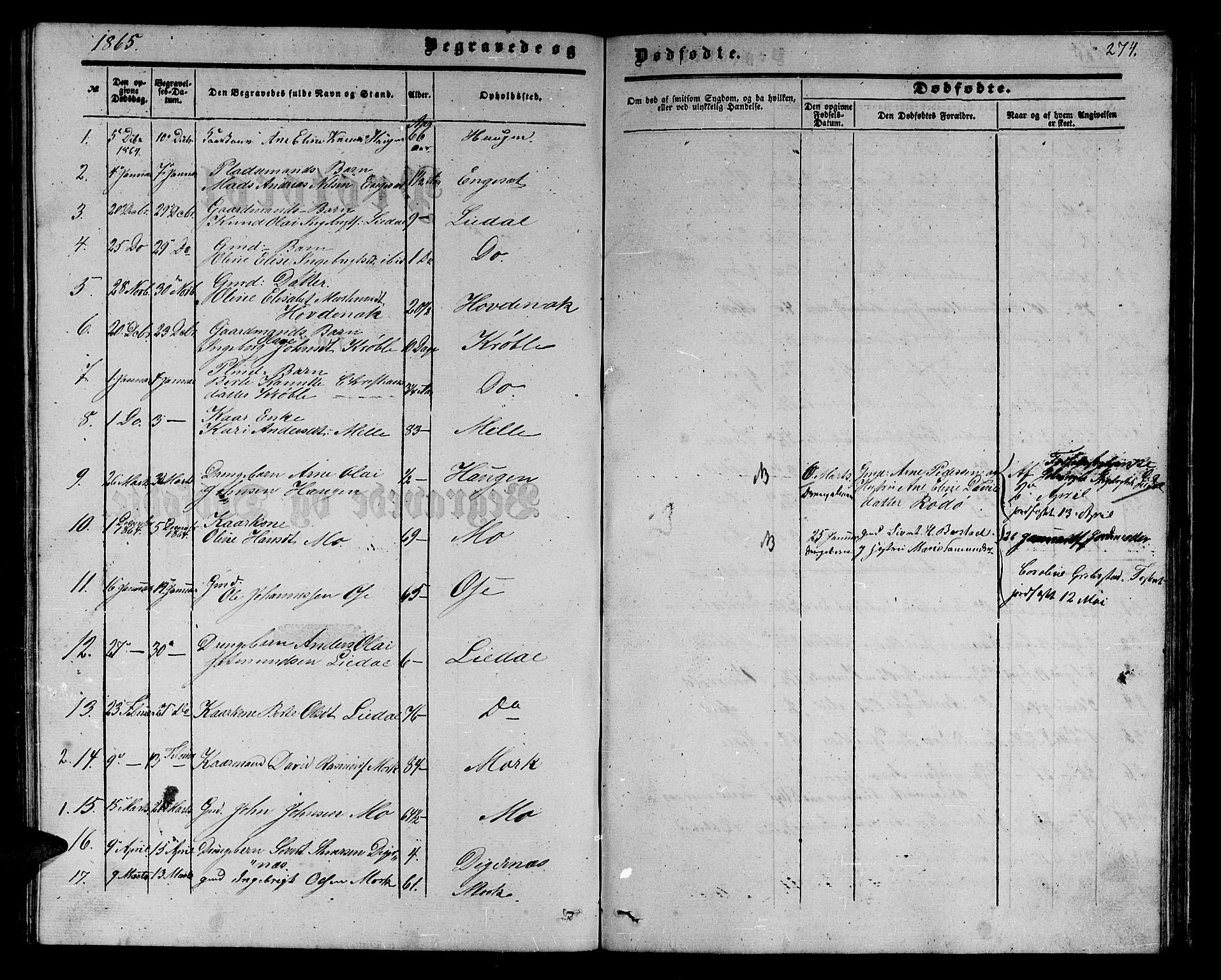 Ministerialprotokoller, klokkerbøker og fødselsregistre - Møre og Romsdal, AV/SAT-A-1454/513/L0188: Parish register (copy) no. 513C02, 1865-1882, p. 274