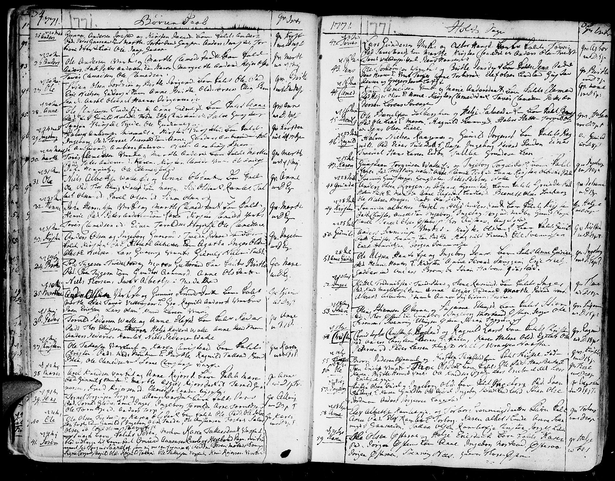 Holt sokneprestkontor, AV/SAK-1111-0021/F/Fa/L0003: Parish register (official) no. A 3, 1765-1798, p. 34-35