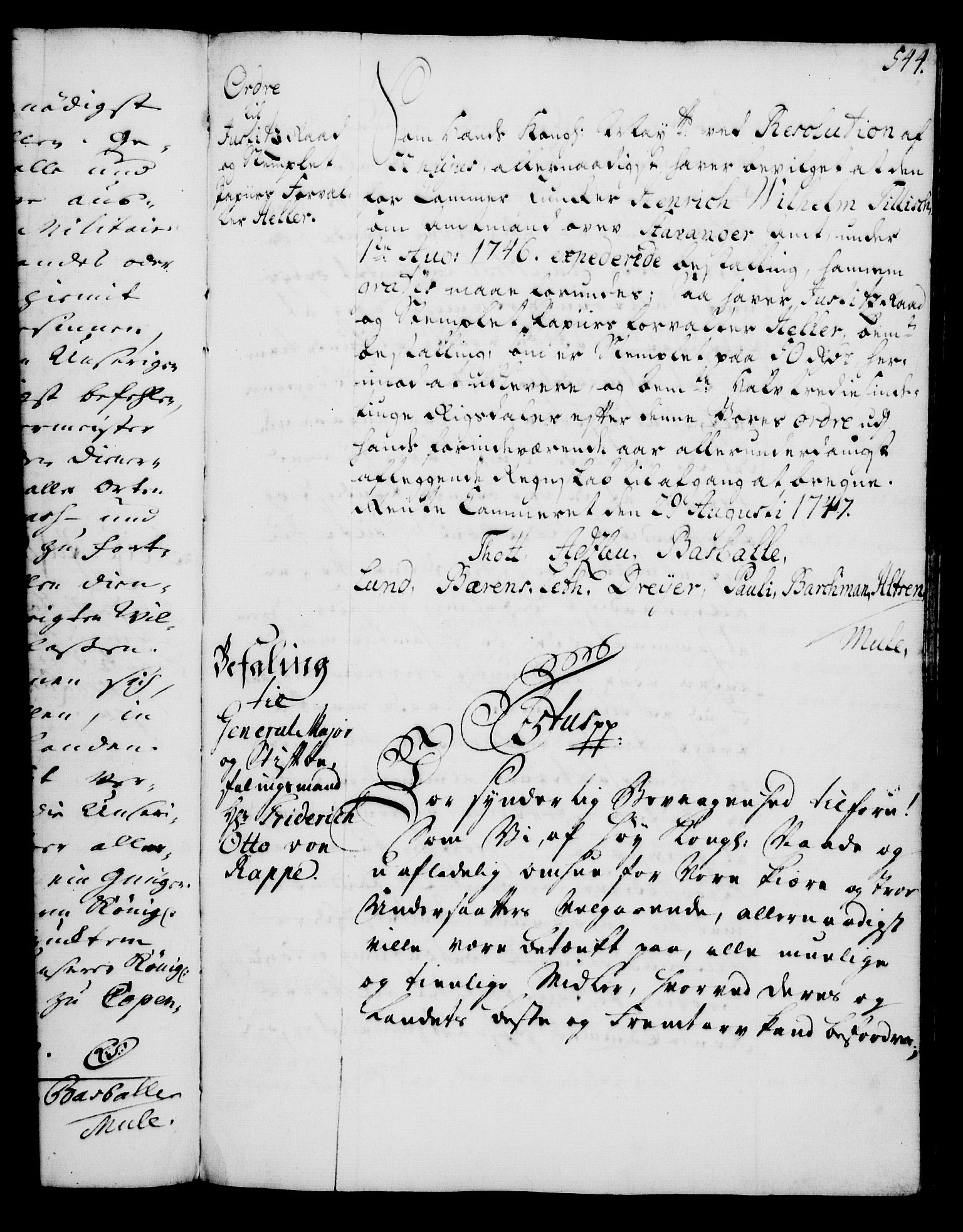 Rentekammeret, Kammerkanselliet, RA/EA-3111/G/Gg/Gga/L0005: Norsk ekspedisjonsprotokoll med register (merket RK 53.5), 1741-1749, p. 544