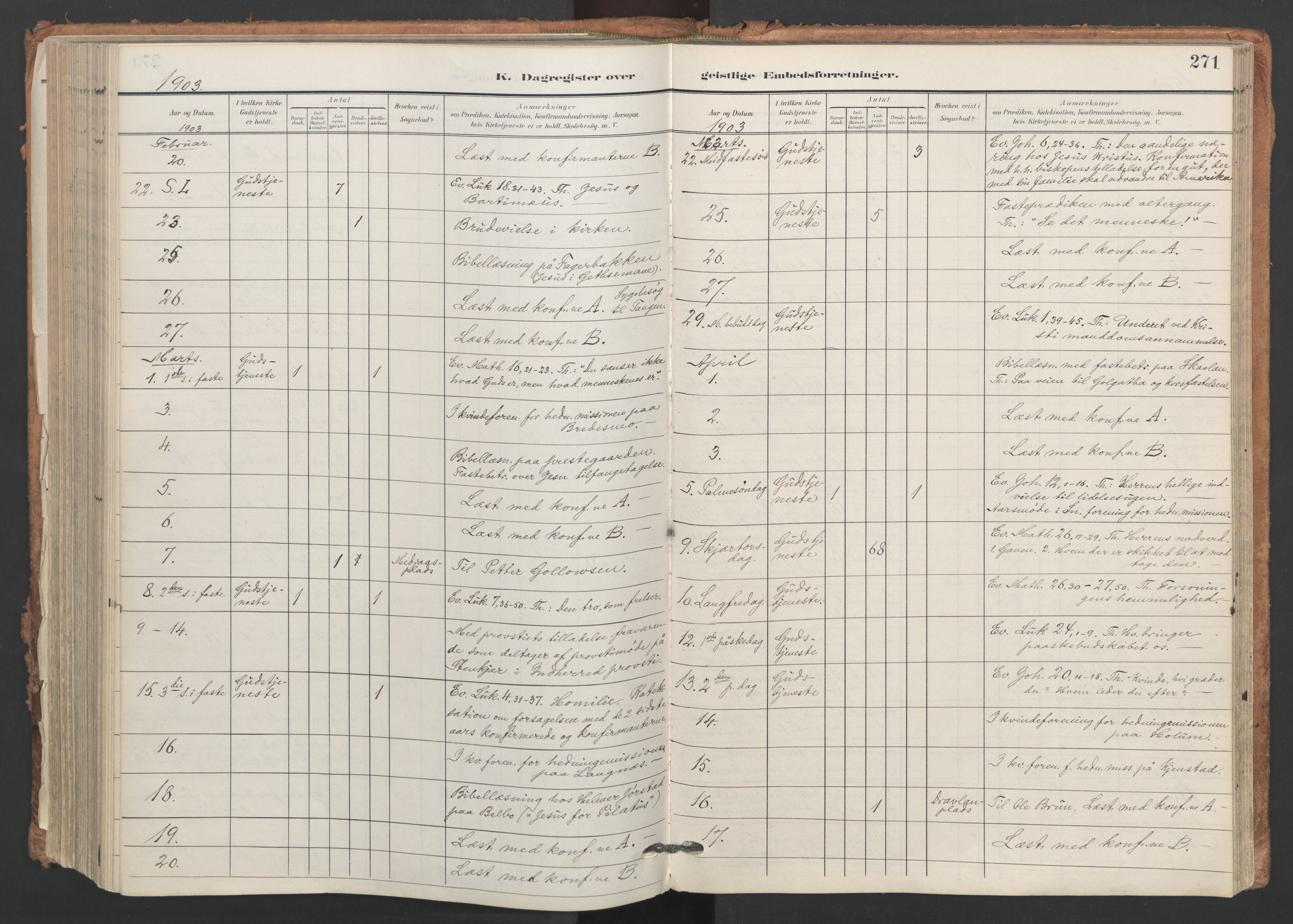 Ministerialprotokoller, klokkerbøker og fødselsregistre - Nord-Trøndelag, SAT/A-1458/749/L0477: Parish register (official) no. 749A11, 1902-1927, p. 271