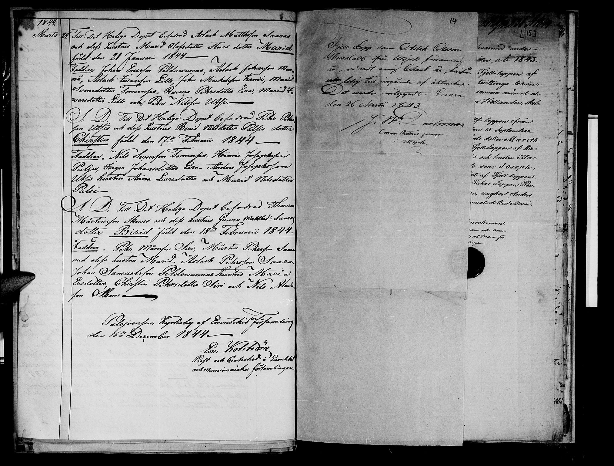 Kistrand/Porsanger sokneprestembete, SATØ/S-1351/H/Ha/L0011.kirke: Parish register (official) no. 11, 1840-1849, p. 14