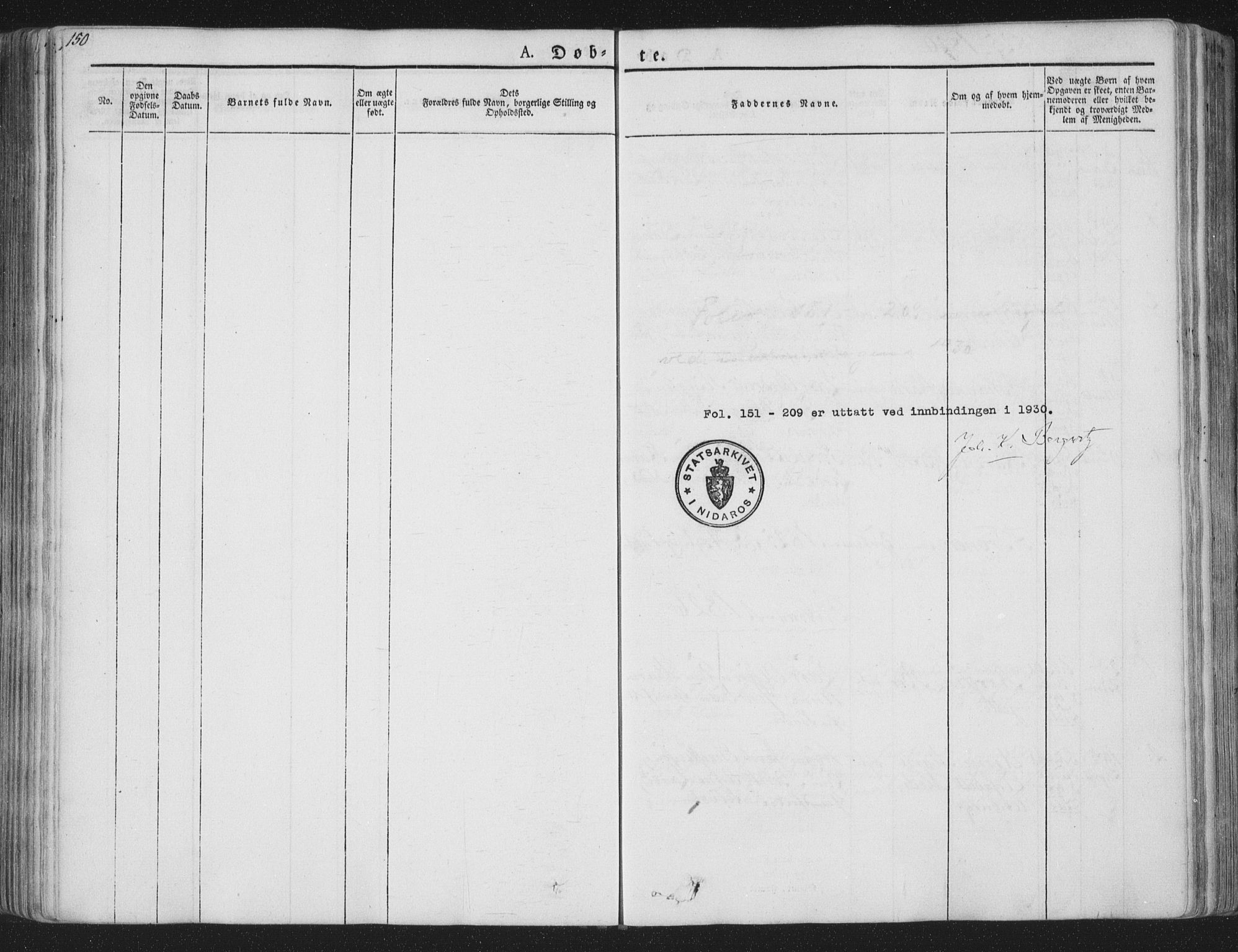 Ministerialprotokoller, klokkerbøker og fødselsregistre - Nordland, SAT/A-1459/839/L0565: Parish register (official) no. 839A02, 1825-1862, p. 150