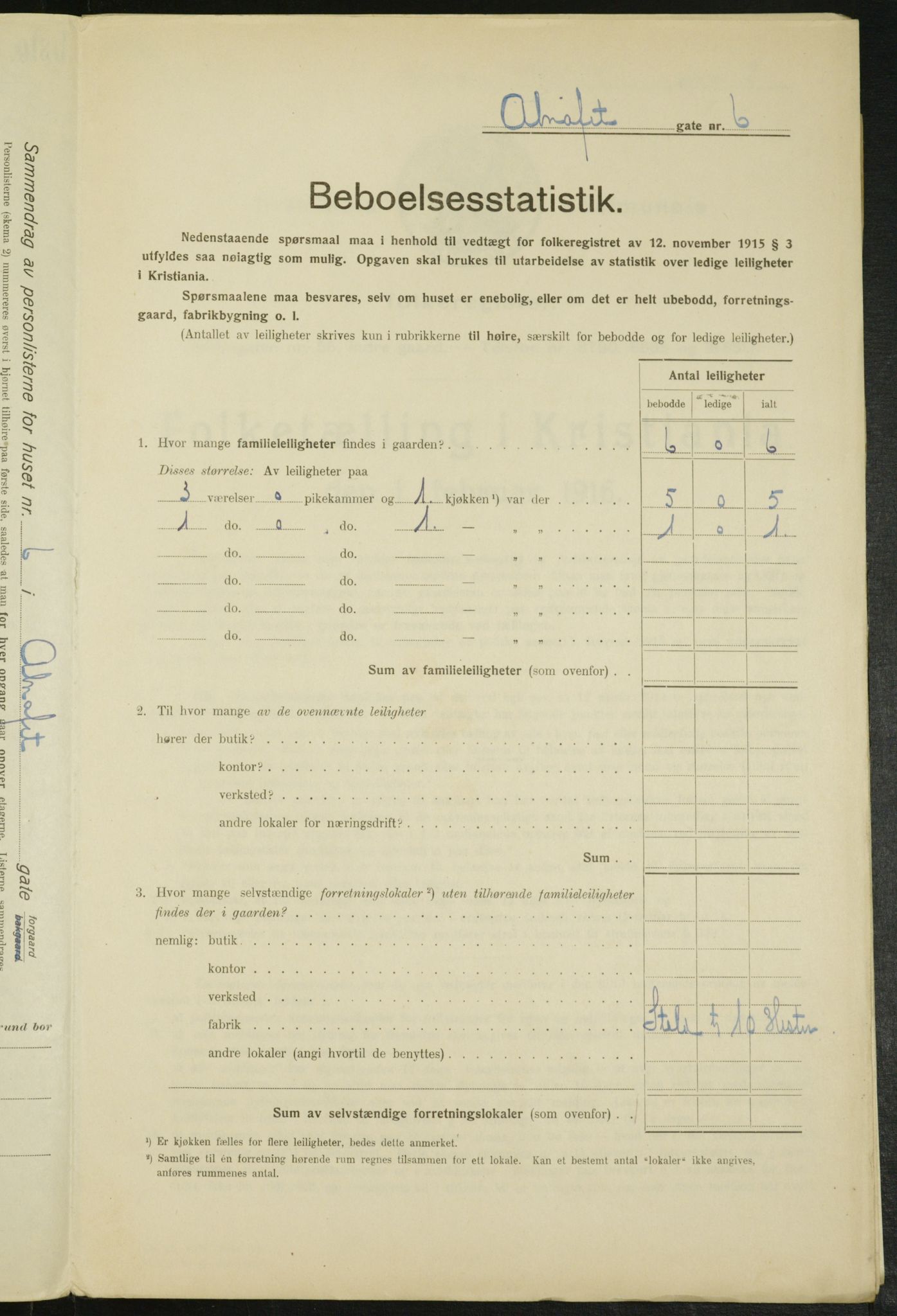 OBA, Municipal Census 1916 for Kristiania, 1916, p. 970