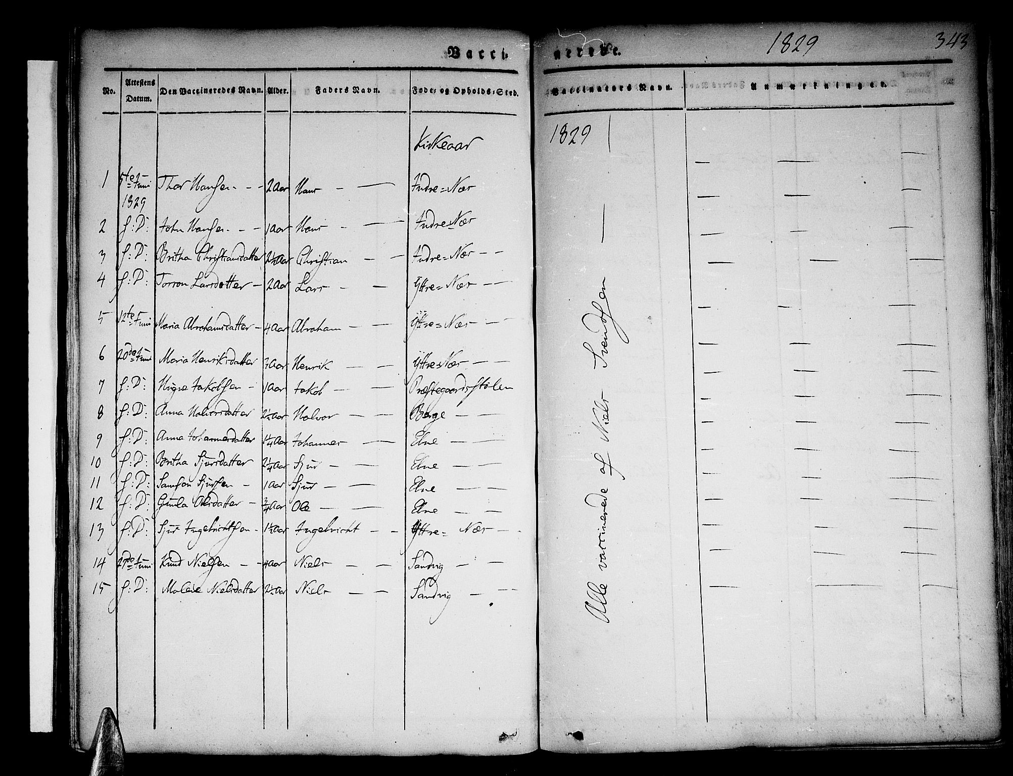 Skånevik sokneprestembete, SAB/A-77801/H/Haa: Parish register (official) no. A 4, 1828-1848, p. 343