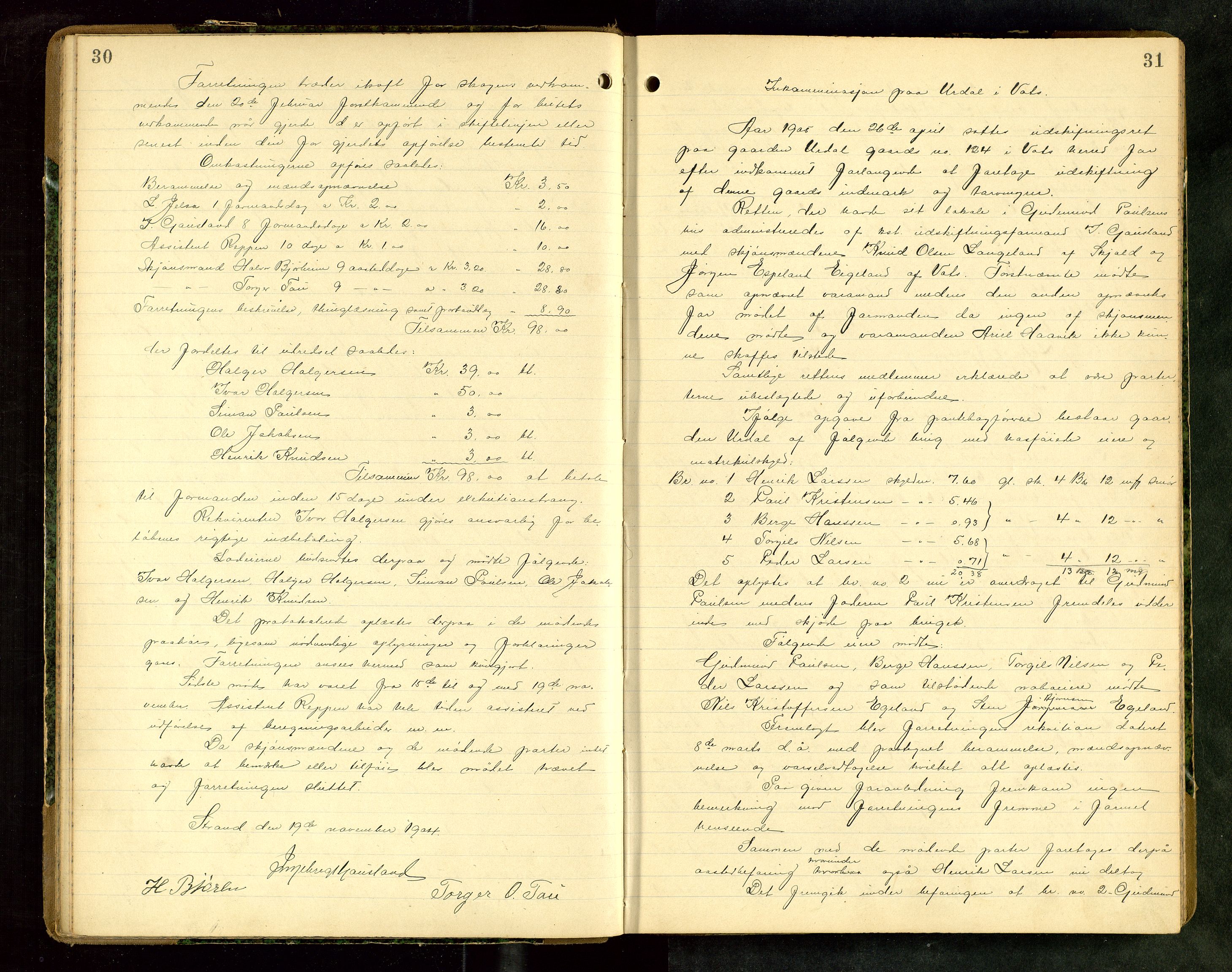 Rogaland jordskifterett, AV/SAST-A-102426/Oa/L0062: Forhandlingsprotokoll, 1904-1908, p. 30-31