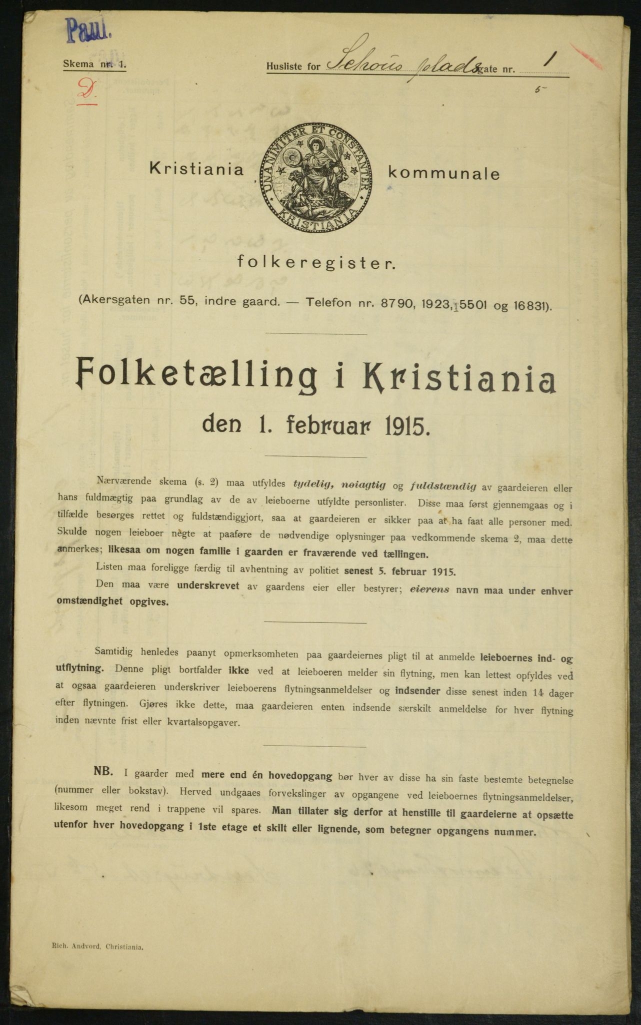 OBA, Municipal Census 1915 for Kristiania, 1915, p. 89879