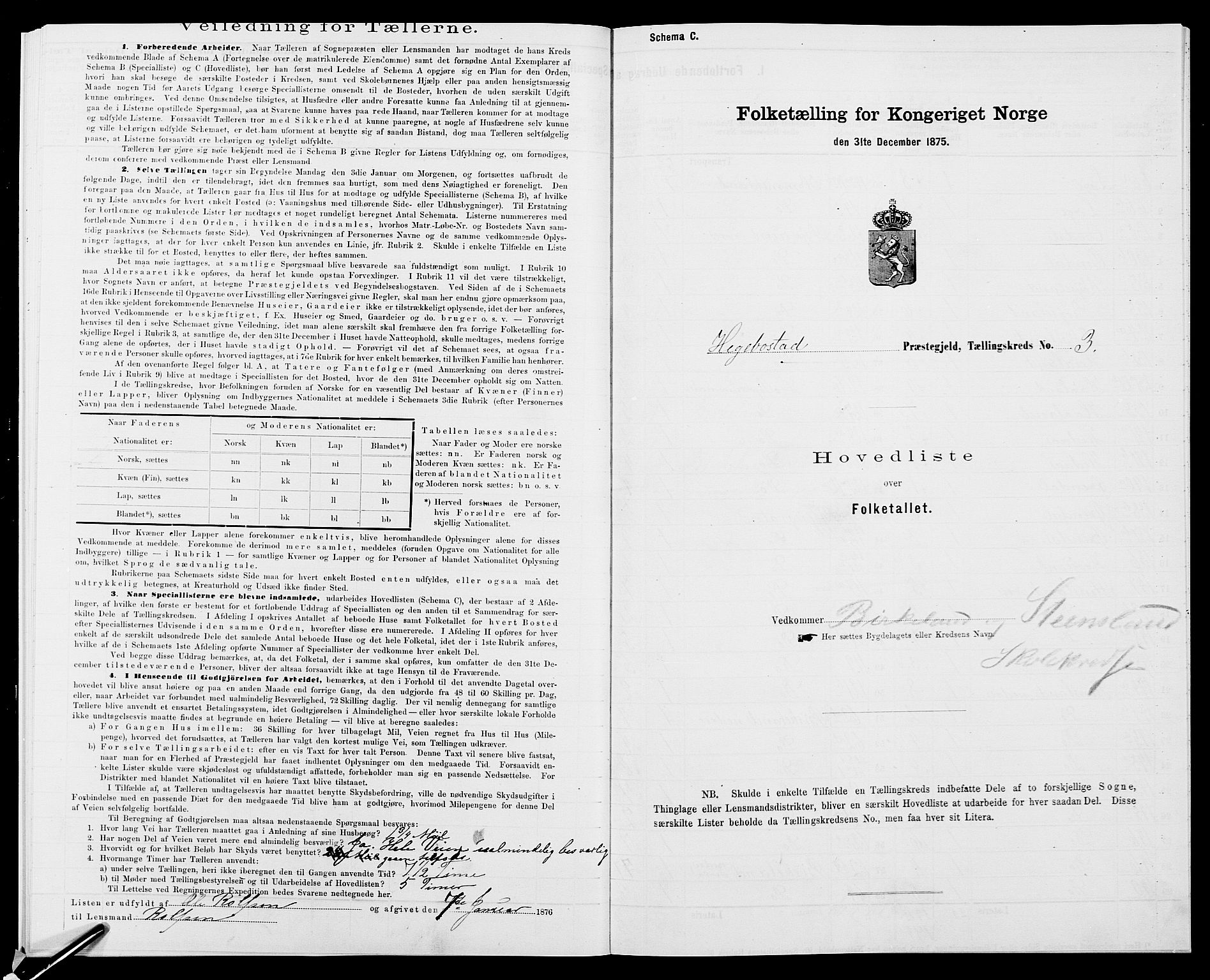 SAK, 1875 census for 1034P Hægebostad, 1875, p. 26