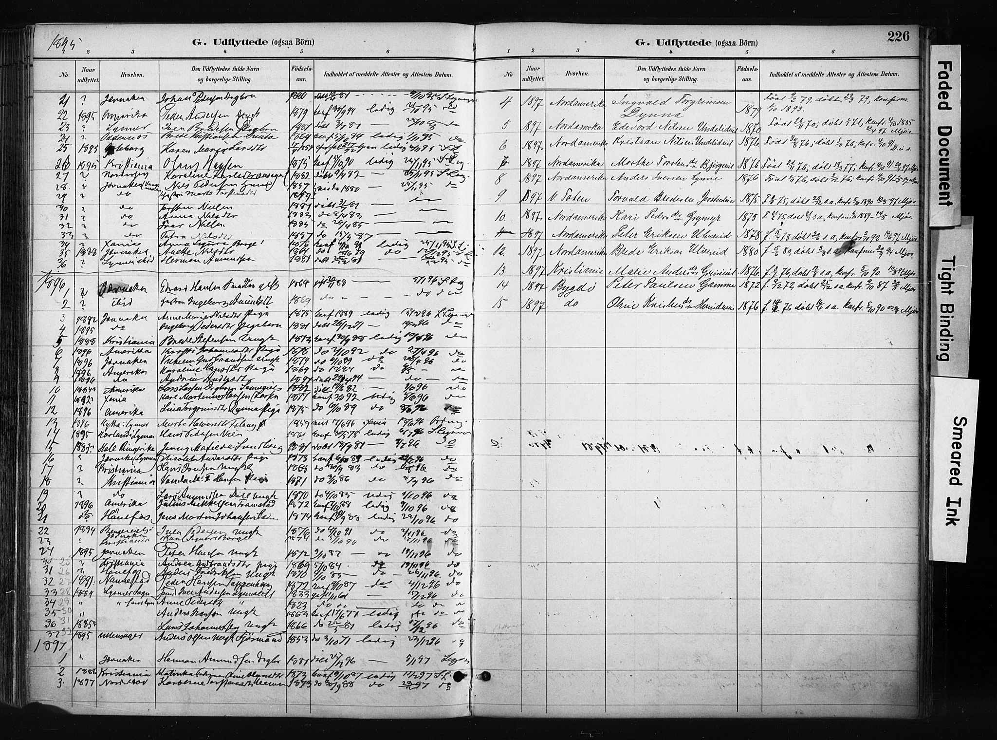 Gran prestekontor, SAH/PREST-112/H/Ha/Haa/L0017: Parish register (official) no. 17, 1889-1897, p. 226