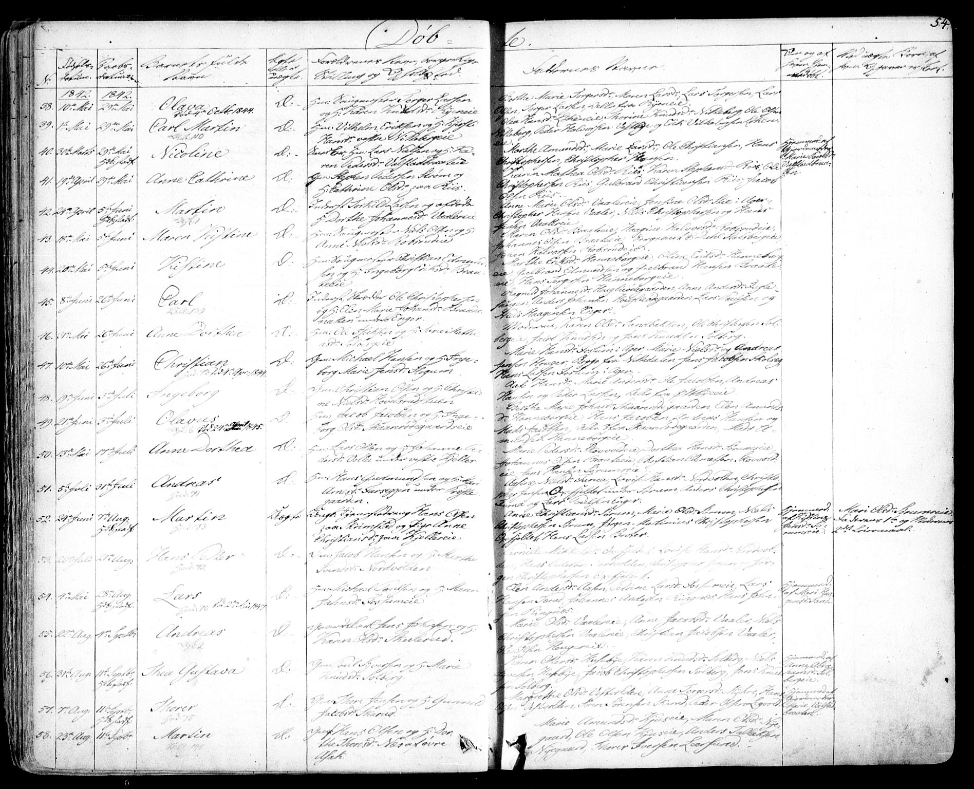 Skedsmo prestekontor Kirkebøker, AV/SAO-A-10033a/F/Fa/L0009: Parish register (official) no. I 9, 1830-1853, p. 54