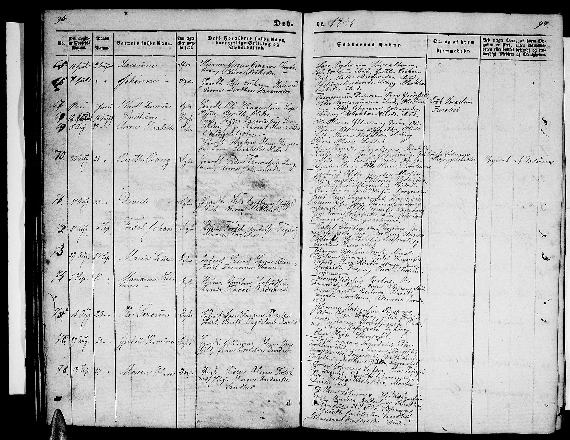 Ministerialprotokoller, klokkerbøker og fødselsregistre - Nordland, AV/SAT-A-1459/827/L0413: Parish register (copy) no. 827C02, 1842-1852, p. 93-94