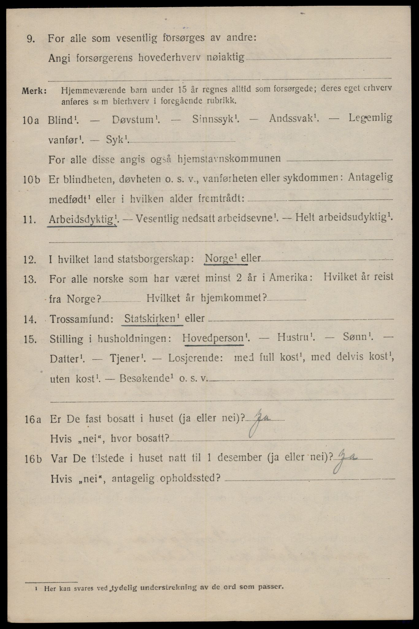 SAT, 1920 census for Trondheim, 1920, p. 66123