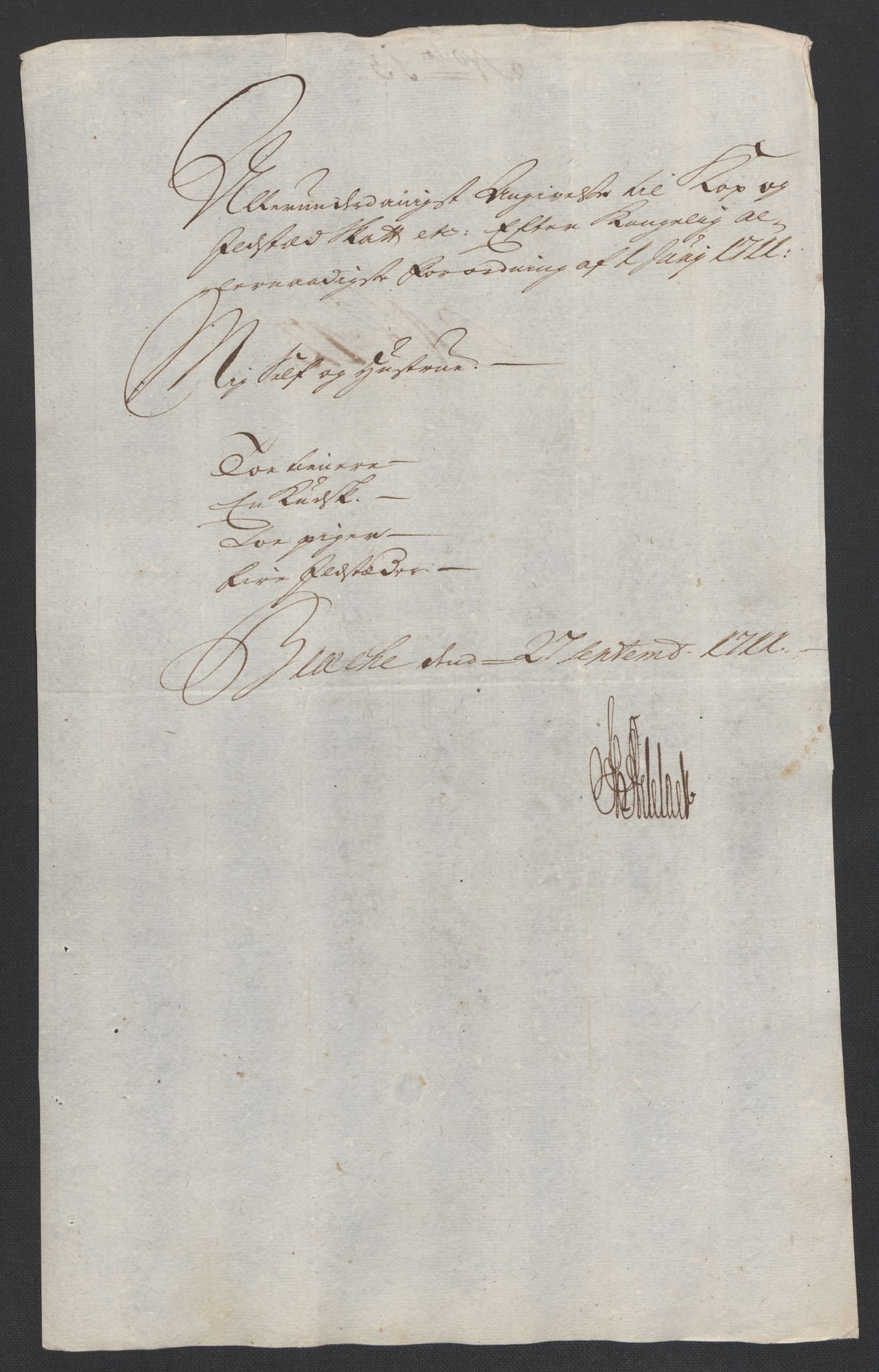 Rentekammeret inntil 1814, Reviderte regnskaper, Fogderegnskap, AV/RA-EA-4092/R36/L2120: Fogderegnskap Øvre og Nedre Telemark og Bamble, 1711, p. 193