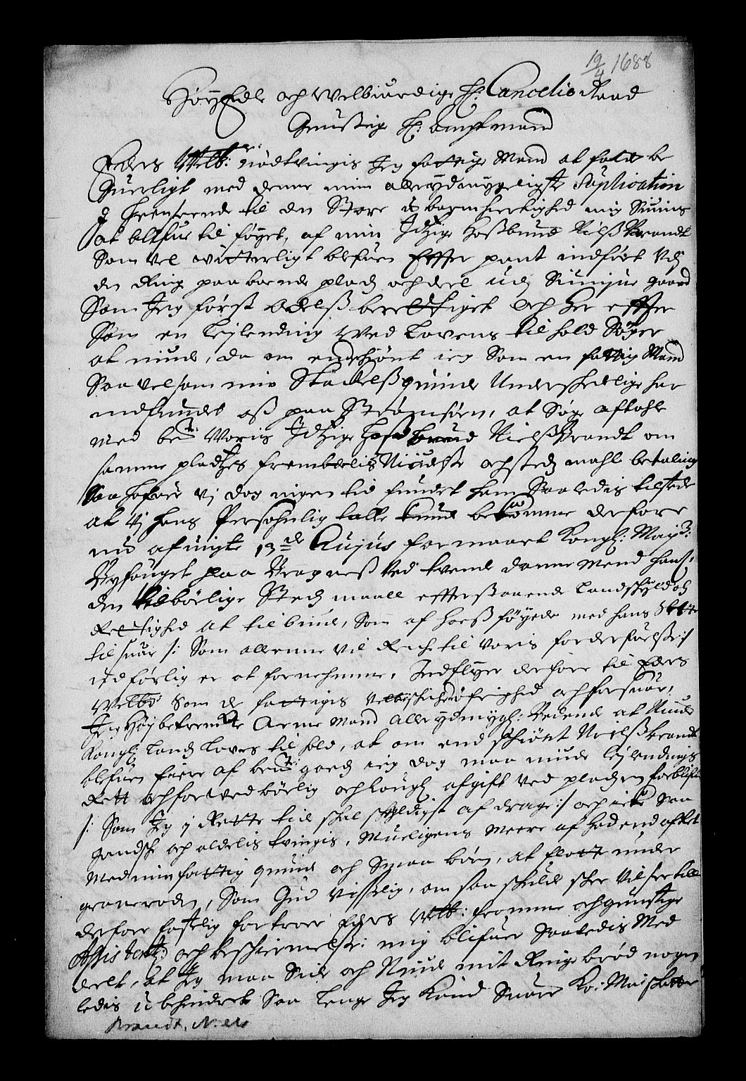 Stattholderembetet 1572-1771, RA/EA-2870/Af/L0002: Avskrifter av vedlegg til originale supplikker, nummerert i samsvar med supplikkbøkene, 1687-1689, p. 126