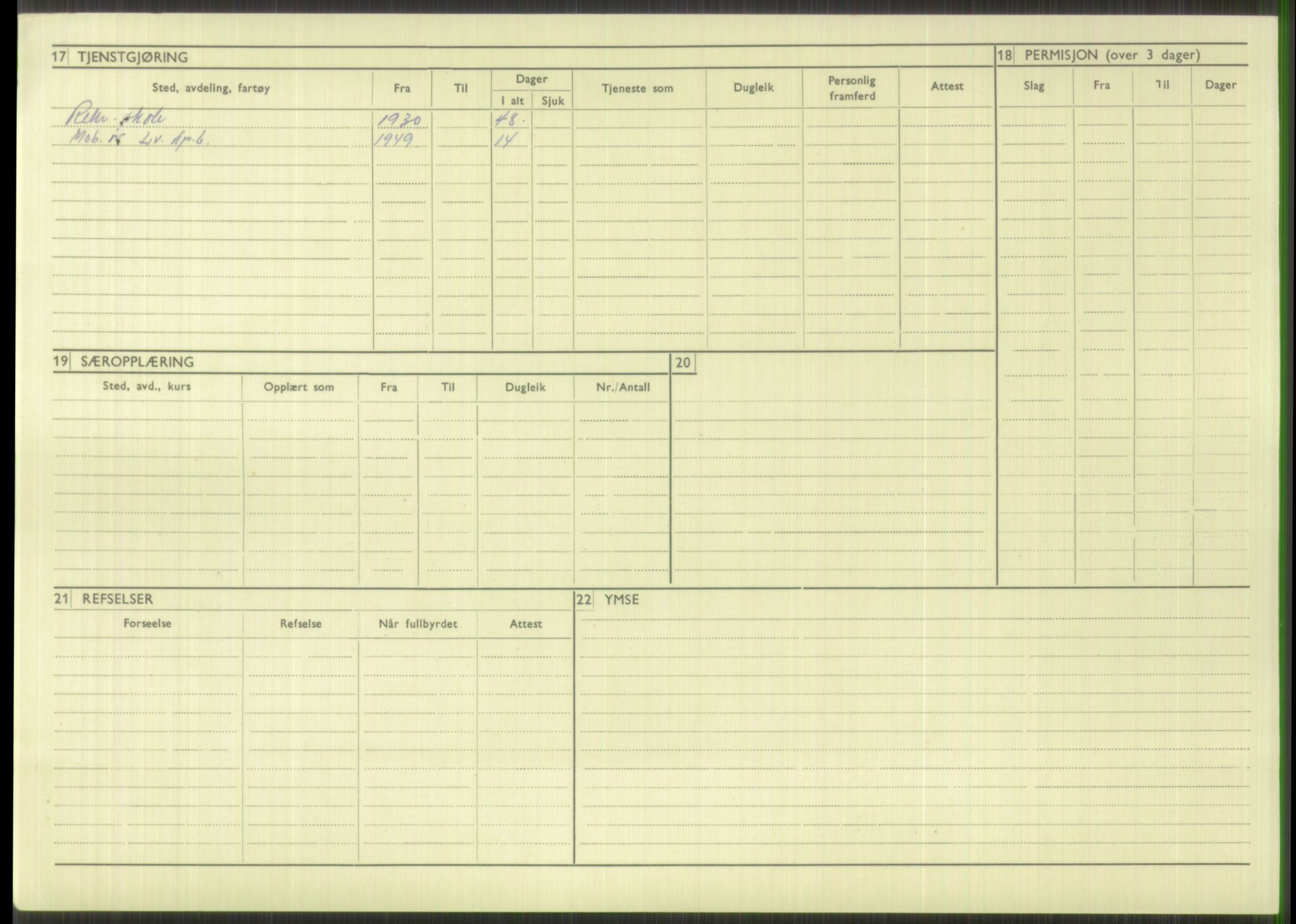 Forsvaret, Troms infanteriregiment nr. 16, AV/RA-RAFA-3146/P/Pa/L0014: Rulleblad for regimentets menige mannskaper, årsklasse 1930, 1930, p. 874
