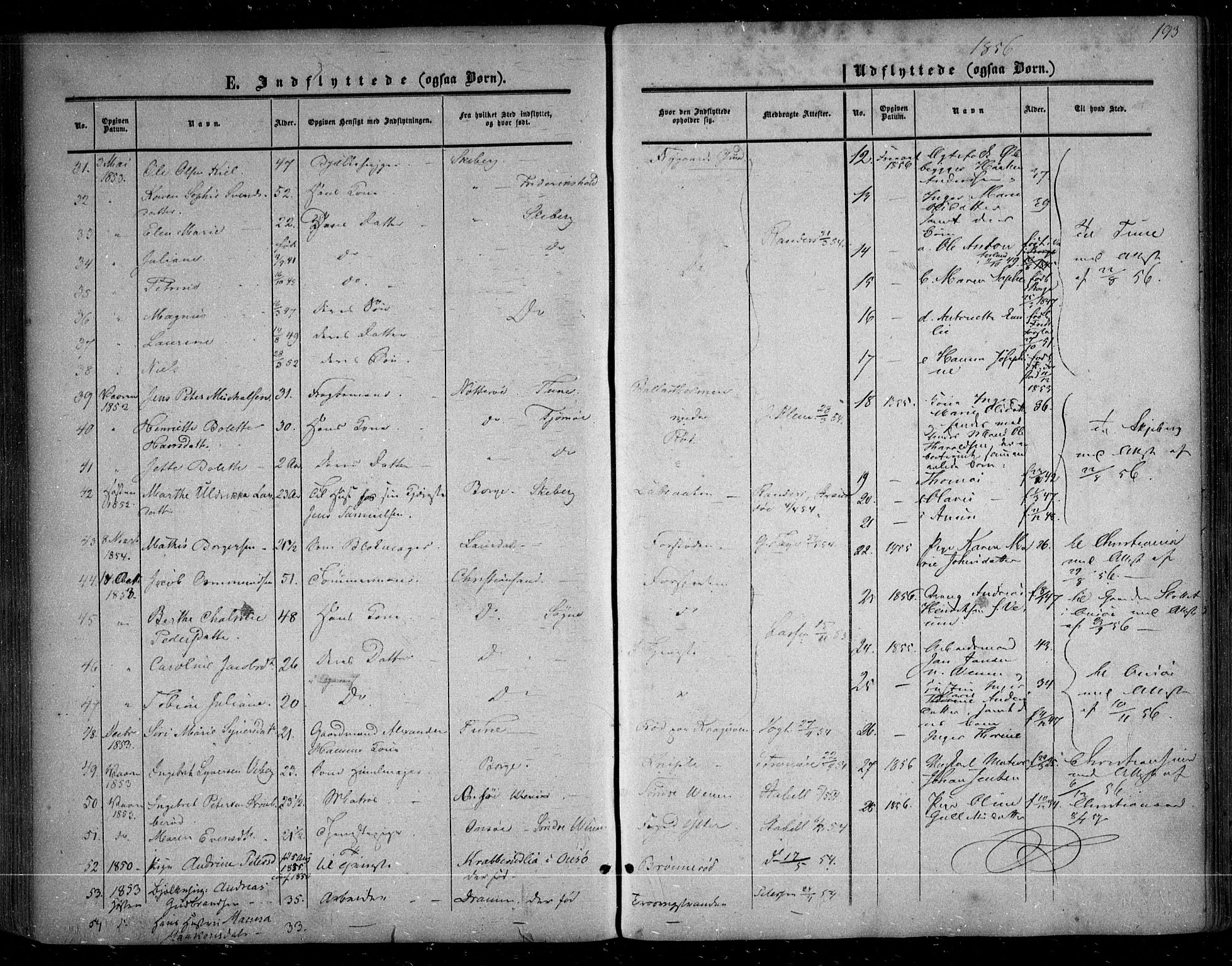 Glemmen prestekontor Kirkebøker, SAO/A-10908/F/Fa/L0007: Parish register (official) no. 7, 1853-1862, p. 193