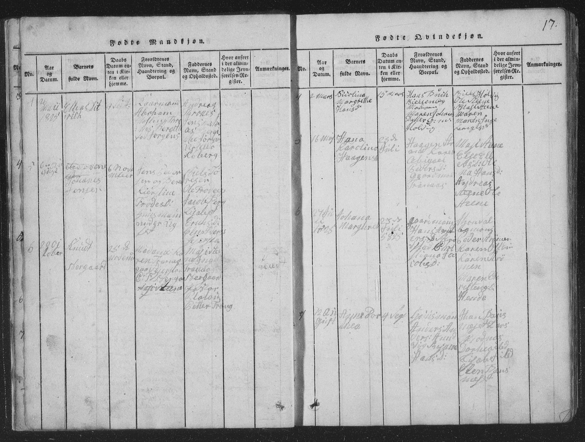 Ministerialprotokoller, klokkerbøker og fødselsregistre - Nord-Trøndelag, SAT/A-1458/773/L0613: Parish register (official) no. 773A04, 1815-1845, p. 17