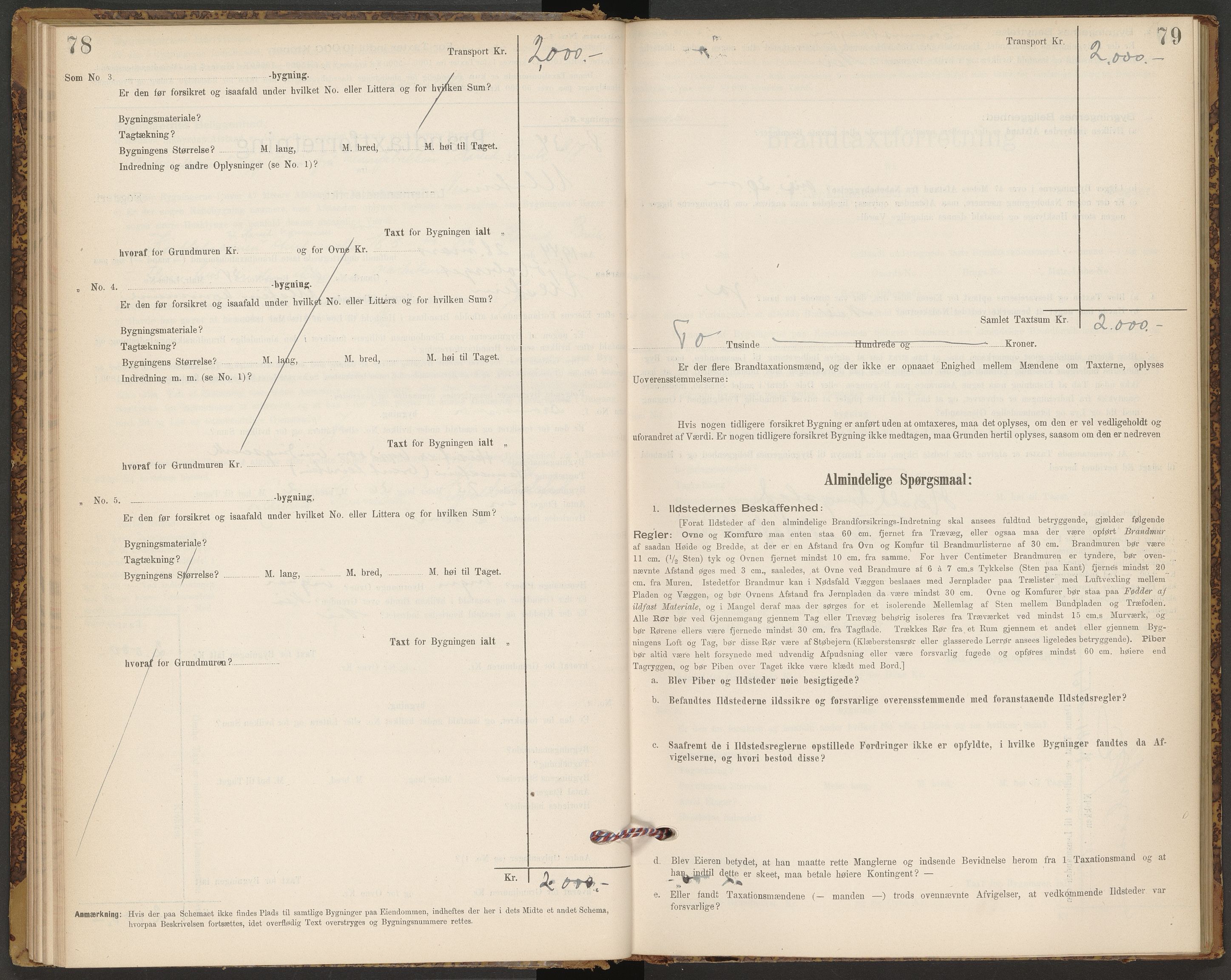 Norges Brannkasse Ulstein og Hareid, SAT/A-5487/F/Fb/L0001: Branntakstprotokoll, 1900-1944, p. 78-79